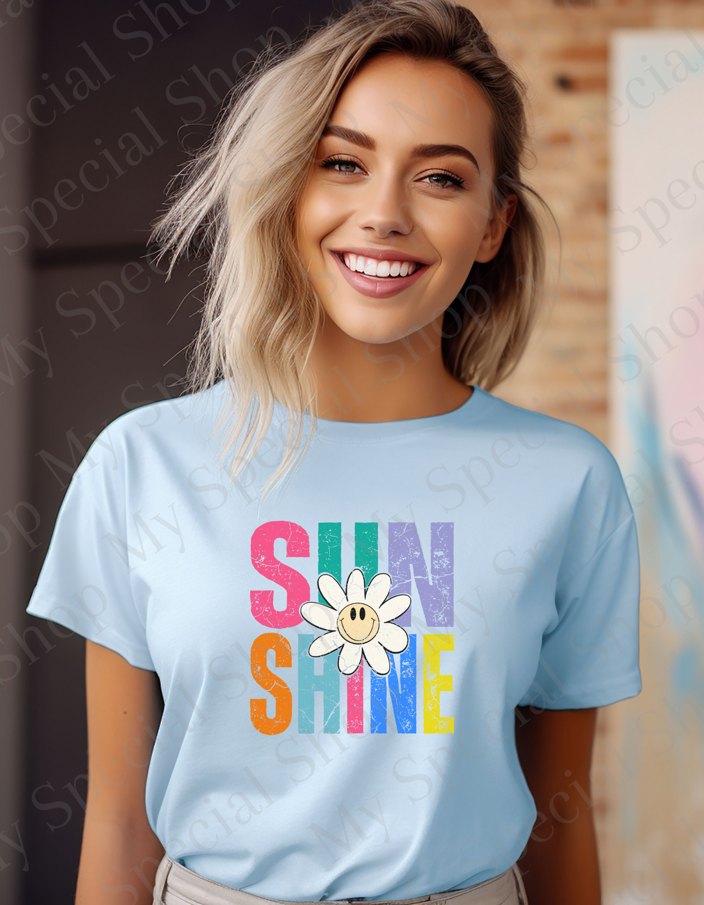 Sunshine Shirt | Cotton | Summer time | Beach Vibe | Flower | Bright Color (Copy) My Special Shop