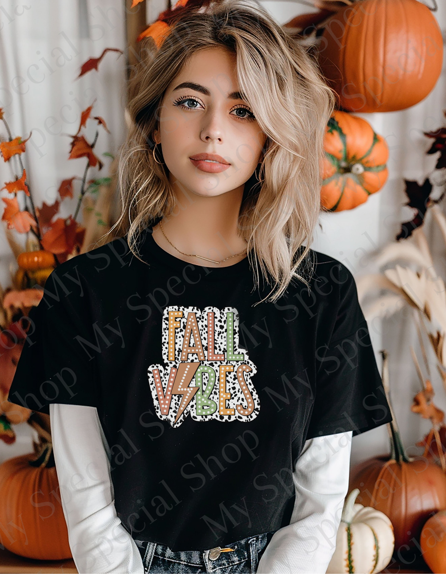 Fall Vibes Graphic Tee – Cozy Retro Fall Shirt for Women | Football | NBA | Team Spirit | Graphic Tee | | Bella Canvas | Soft style | Unisex My Special Shop