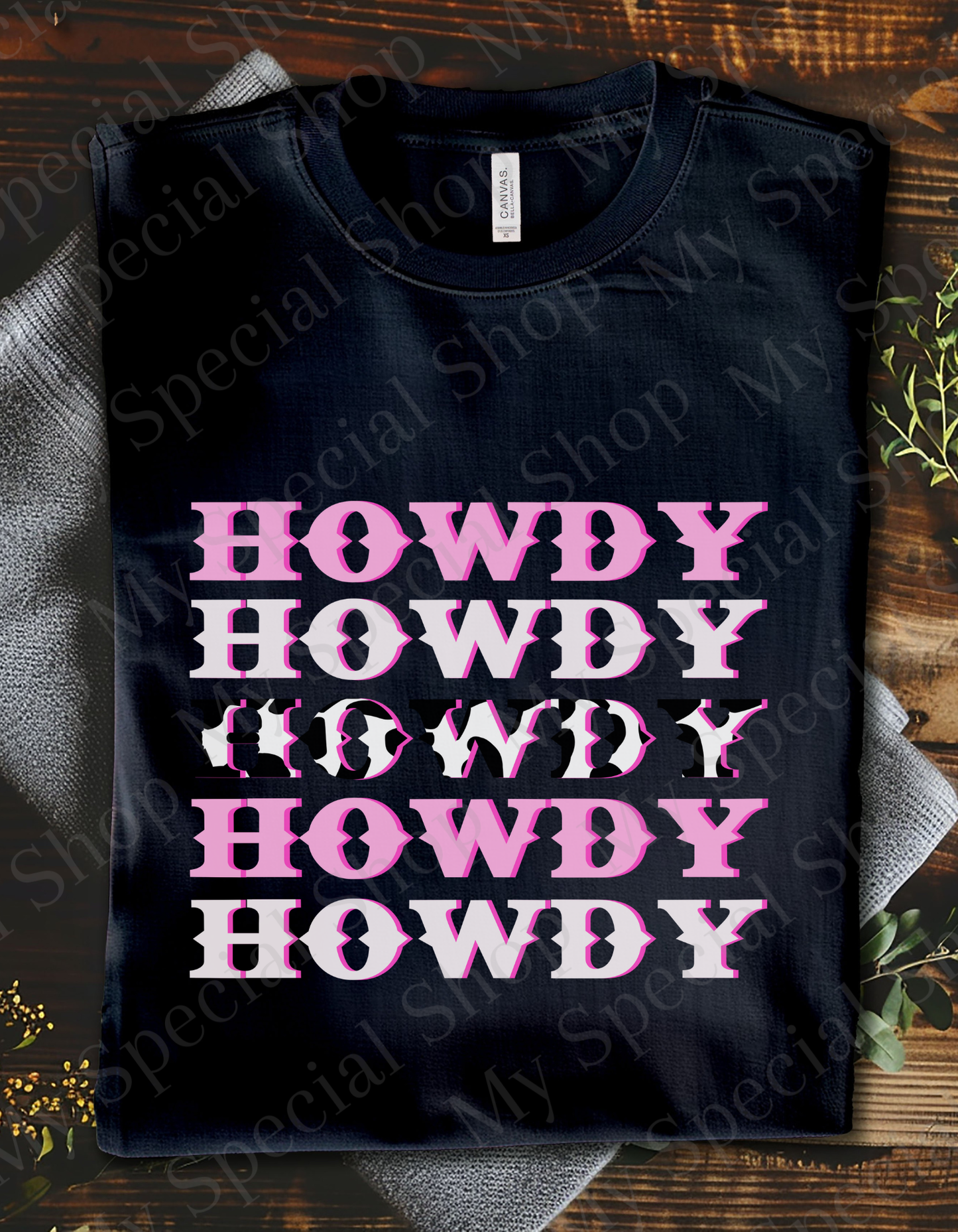 Howdy Howdy Howdy T-Shirt | Western Cowgirl Pink Graphic Tee | Country Retro Rodeo Shirt | Southern Y2K Trend My Special Shop
