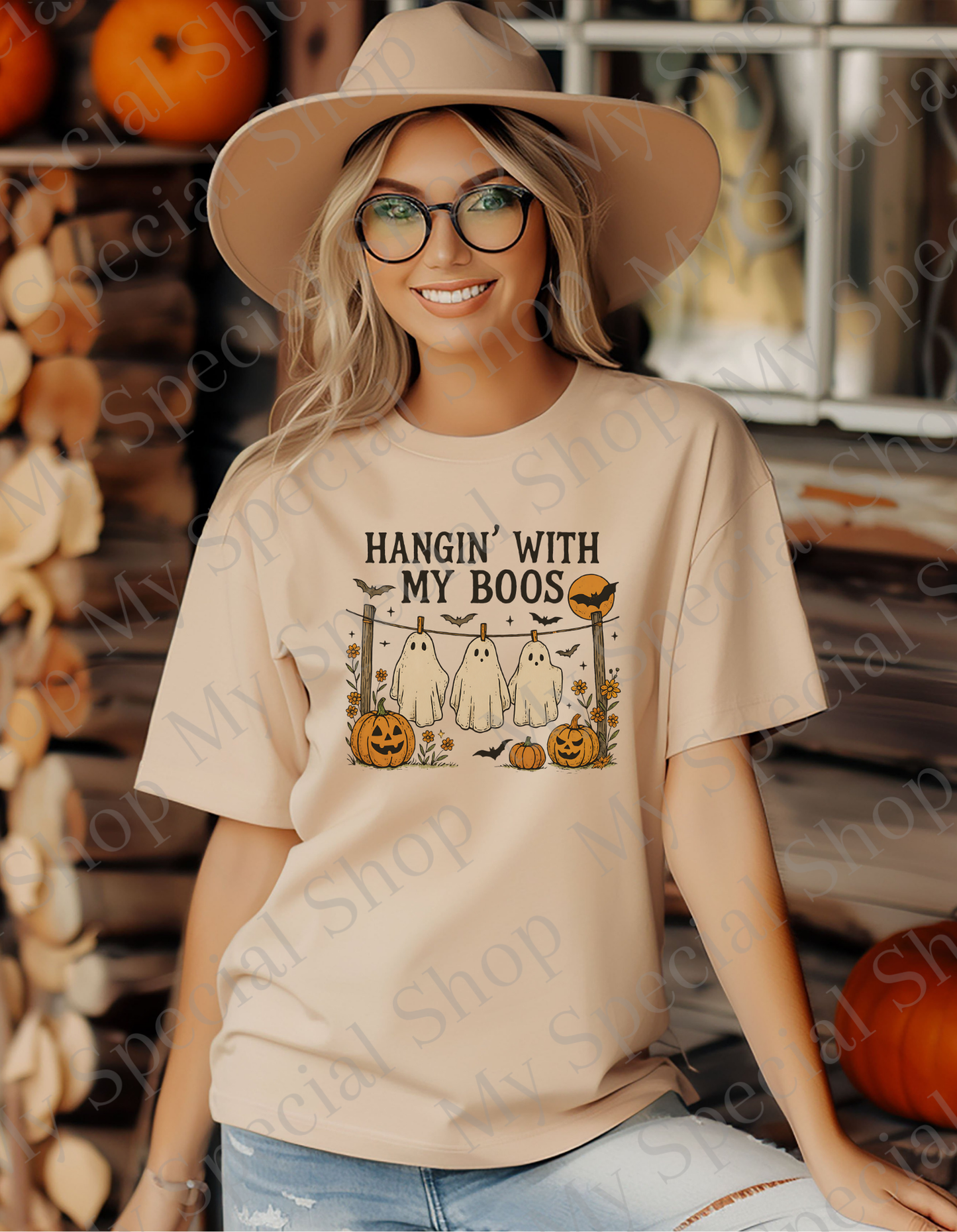 Spooky Season PNG – Cute Halloween Ghost | Pumpkin | Cat & Grave | Bella + Canvas | Unisex (Copy) My Special Shop