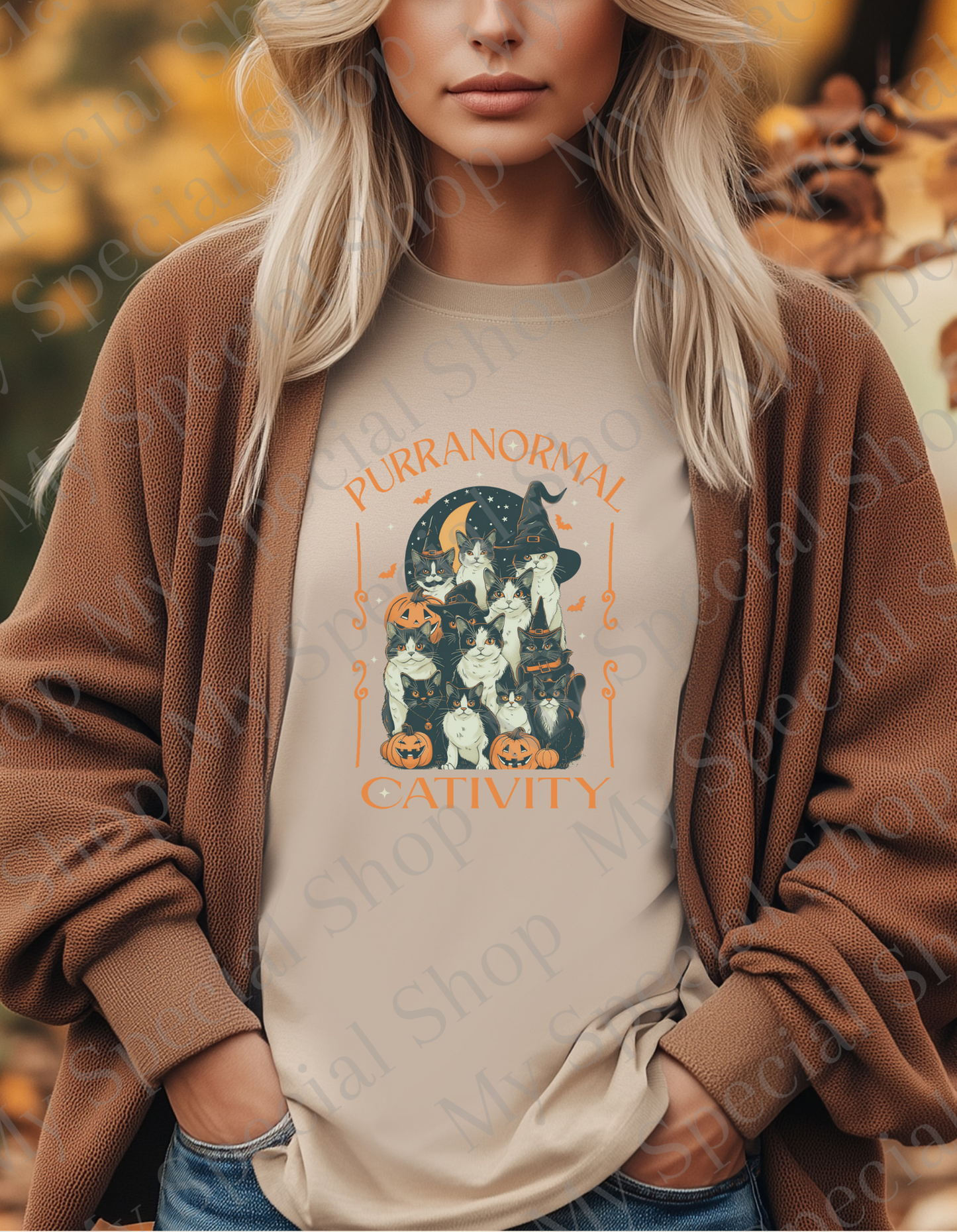 Purranormal Cativity Halloween Shirt β Spooky Cats Tee | Bow | Funny | Bella + Canvas | Unisex My Special Shop