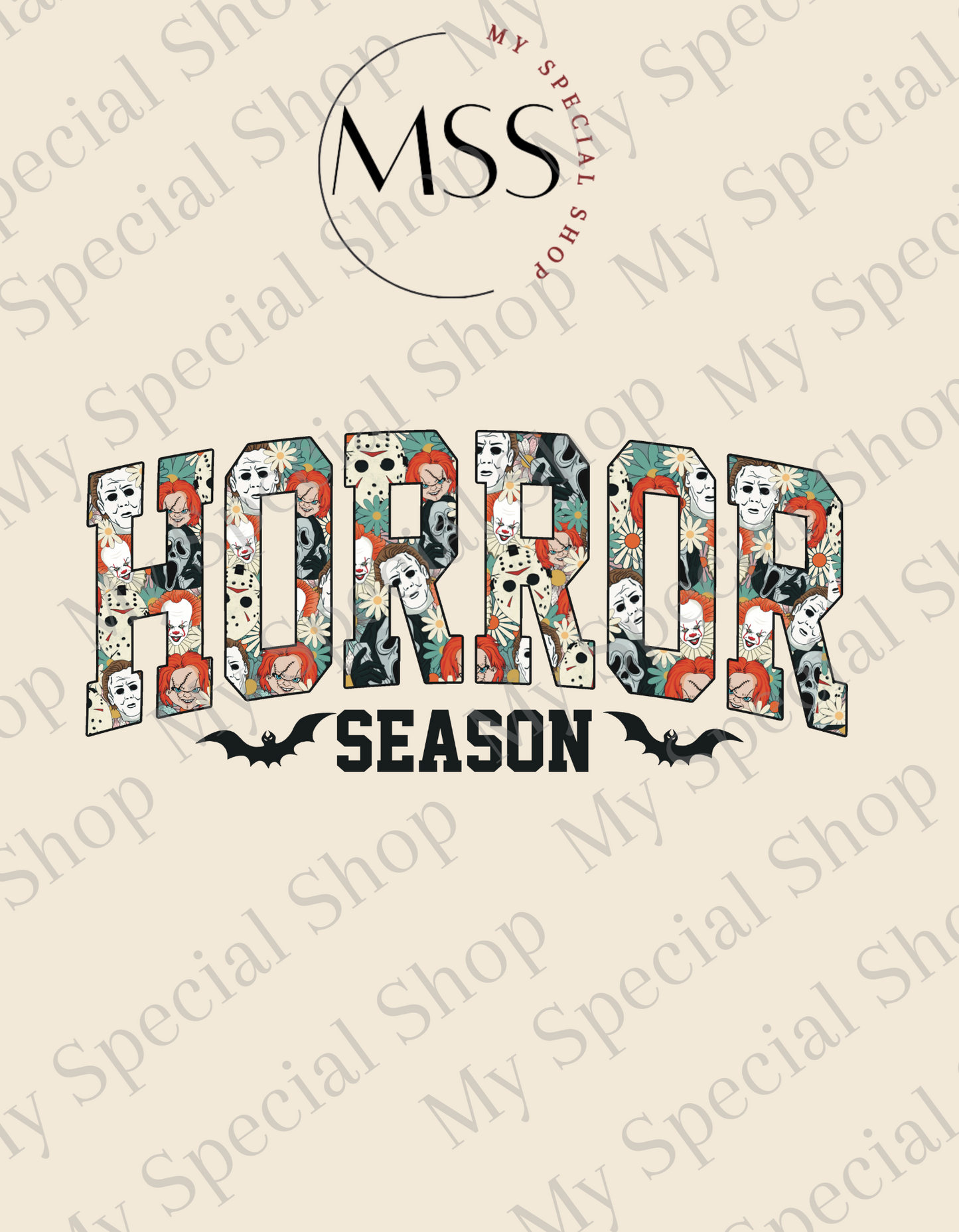 Horror Season | Floral Slasher Design | Halloween | Spooky | Iconic | Graphic Tee | | Bella Canvas | Soft style | Unisex My Special Shop