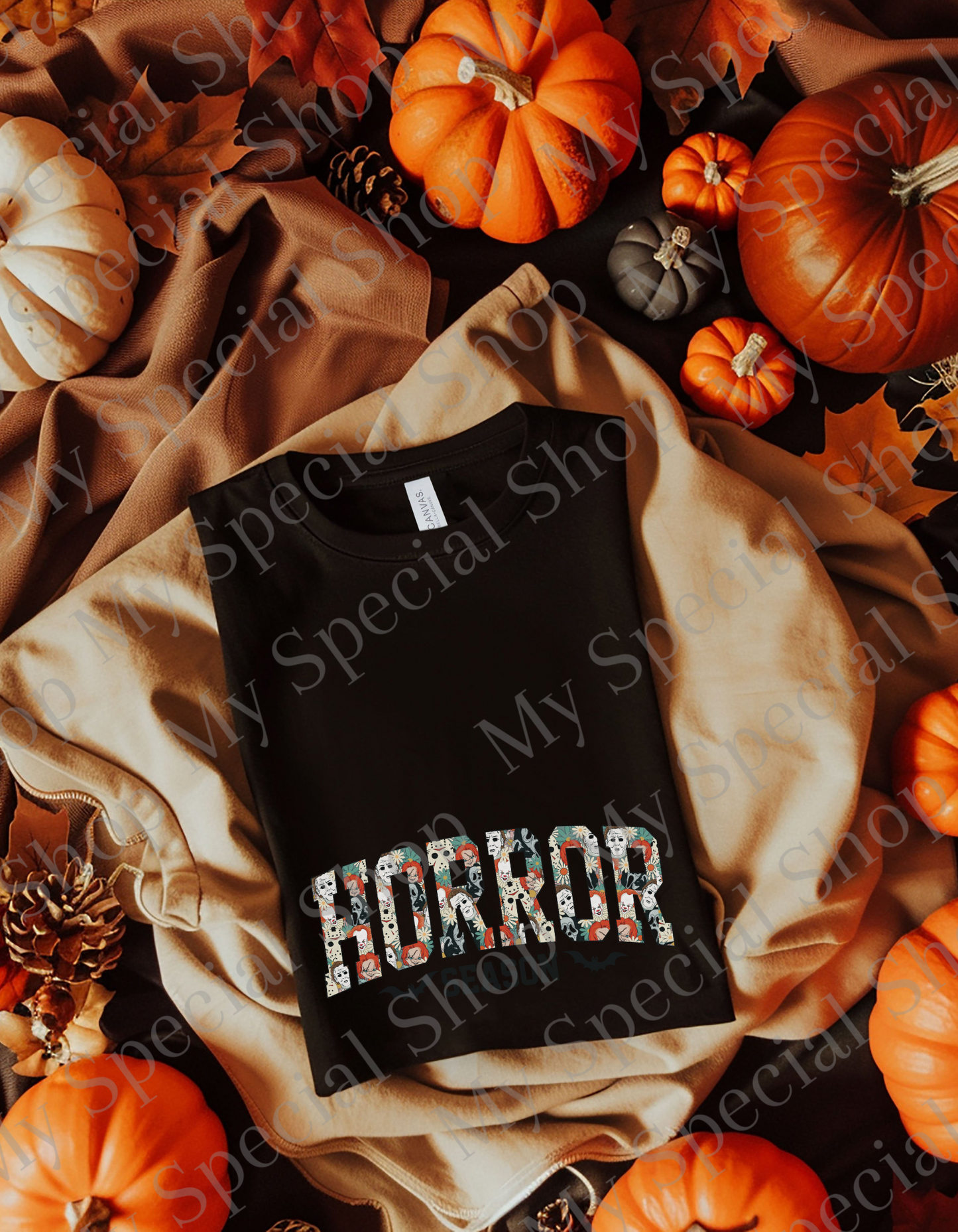 Horror Season | Floral Slasher Design | Halloween | Spooky | Iconic | Graphic Tee | | Bella Canvas | Soft style | Unisex My Special Shop