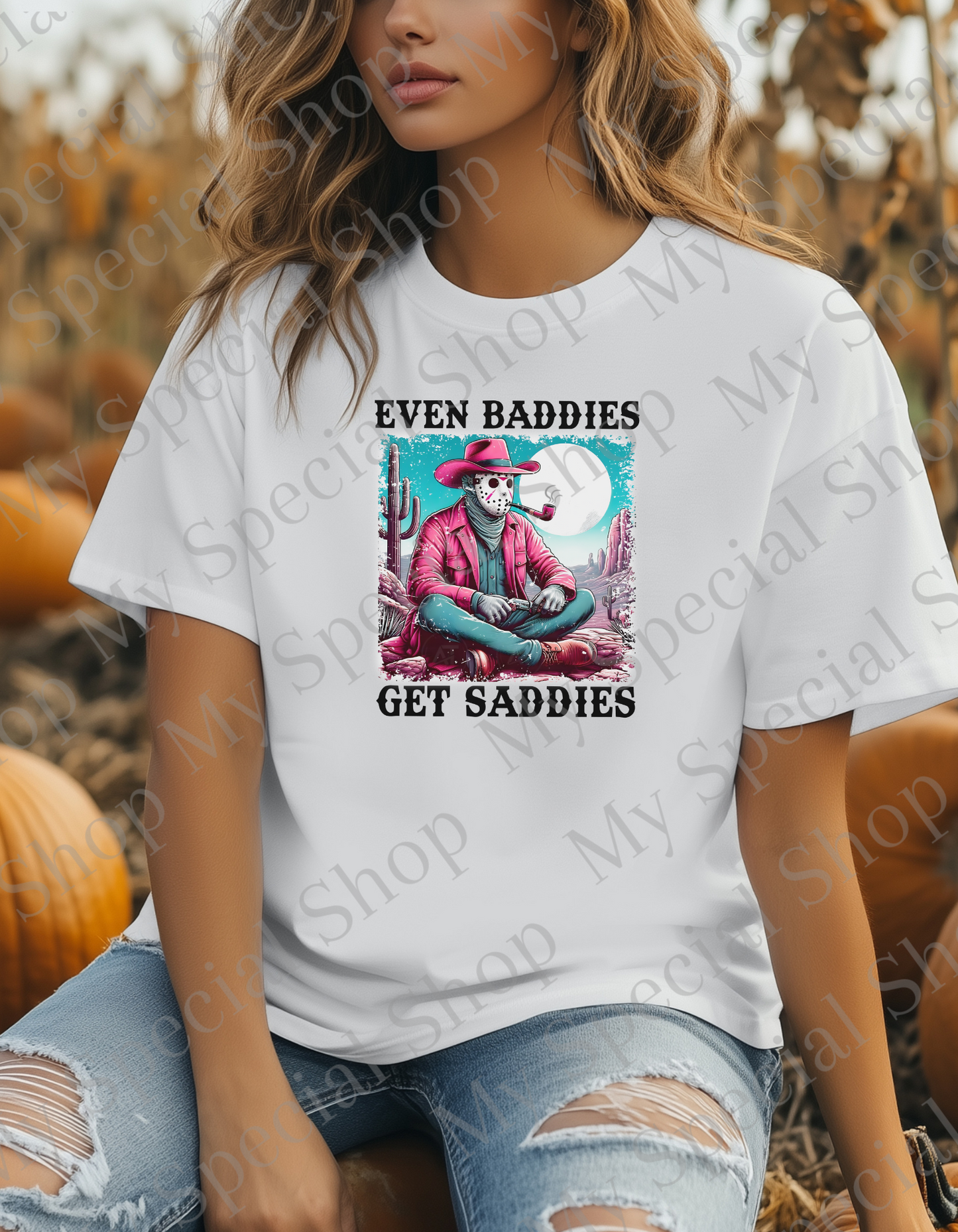 Even Baddies Get Saddies β Horror Cowboy | Halloween | Spooky | Iconic | Graphic Tee | | Bella Canvas | Soft style | Unisex My Special Shop