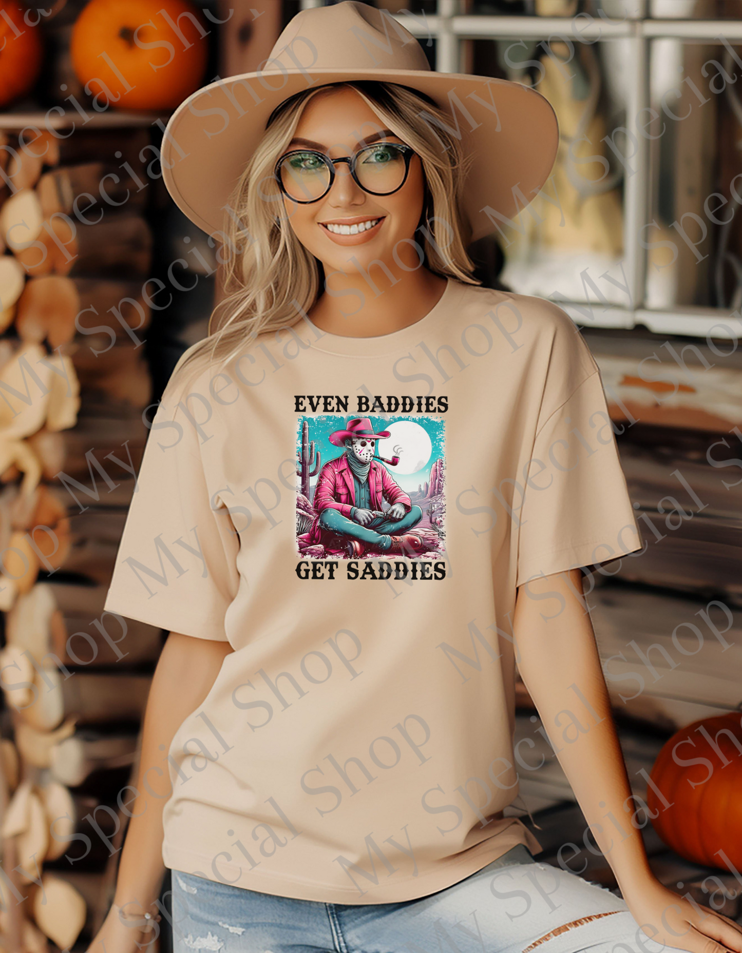 Even Baddies Get Saddies β Horror Cowboy | Halloween | Spooky | Iconic | Graphic Tee | | Bella Canvas | Soft style | Unisex My Special Shop