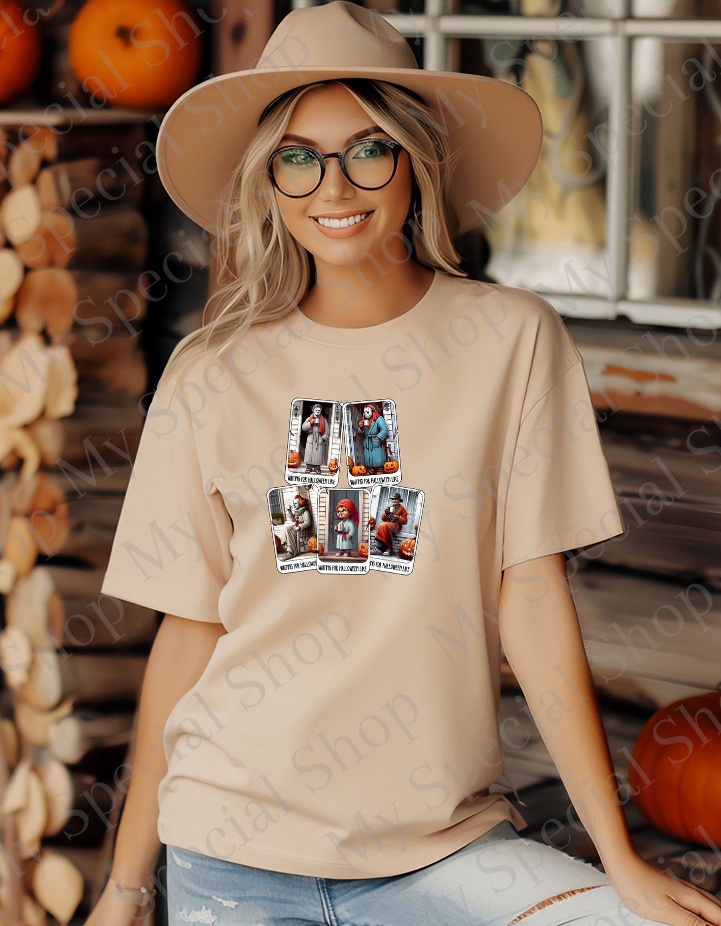 Waiting for Halloween Like – Funny Horror Villain Shirt| Halloween | Spooky | Iconic | Graphic Tee | | Bella Canvas | Soft style | Unisex (Copy) (Copy) My Special Shop