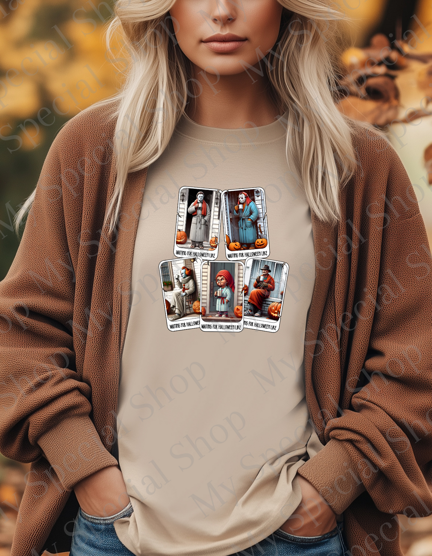 Waiting for Halloween Like – Funny Horror Villain Shirt| Halloween | Spooky | Iconic | Graphic Tee | | Bella Canvas | Soft style | Unisex (Copy) (Copy) My Special Shop