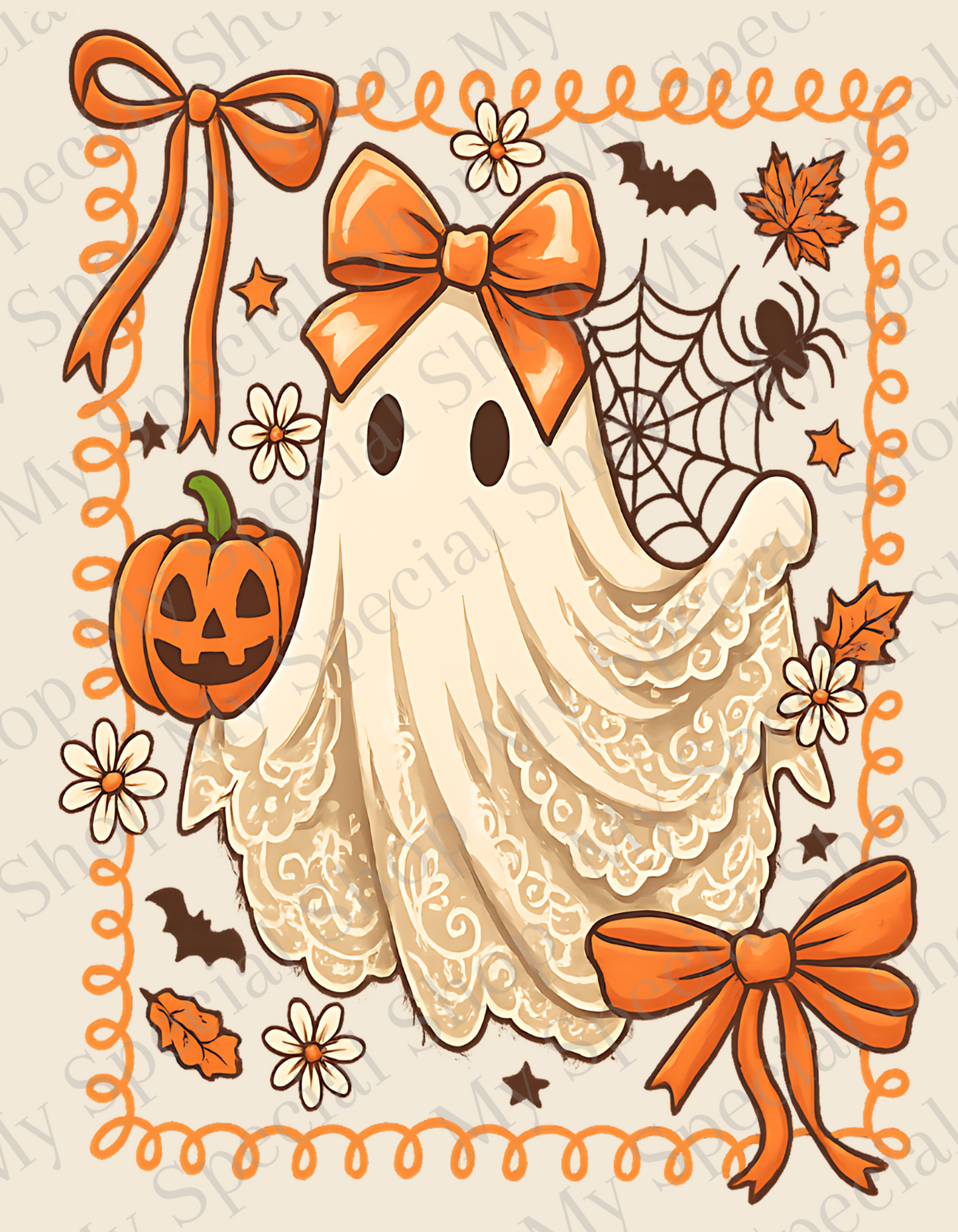 Girly Ghost Halloween Shirt | Coquette Ghost Tee | Lace Ghost | Bow Bella Canvas | Fall Shirt | Cute Spooky Season T-Shirt | Unisex My Special Shop