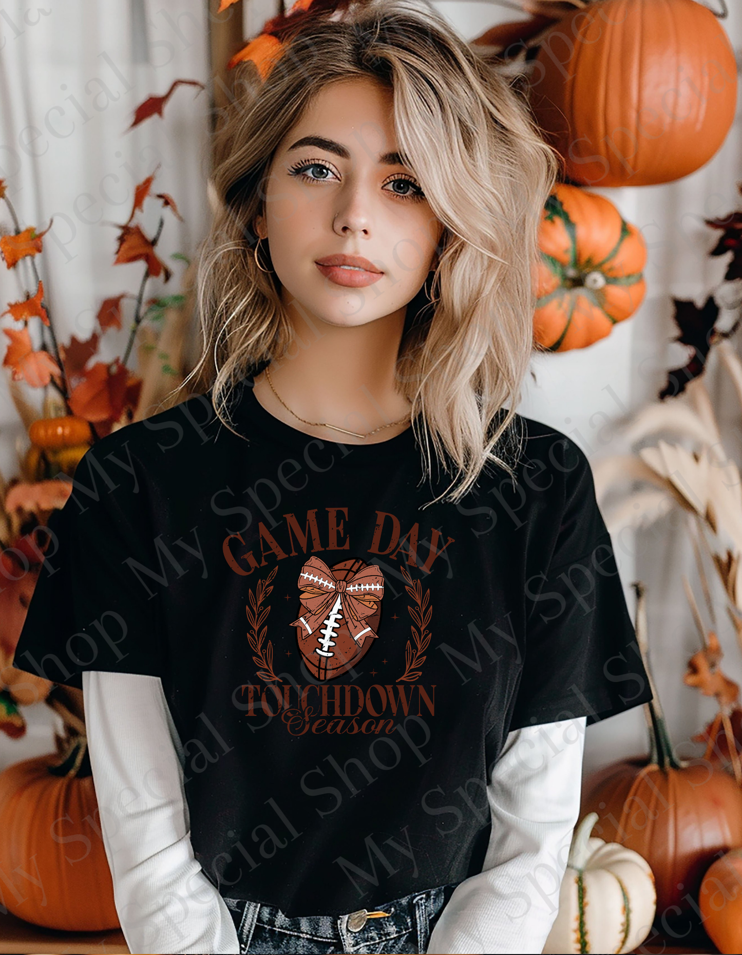 Game Day Touchdown Season T-Shirt – Cute Fall Football Tee| Graphic Tee | Soft style | Unisex My Special Shop
