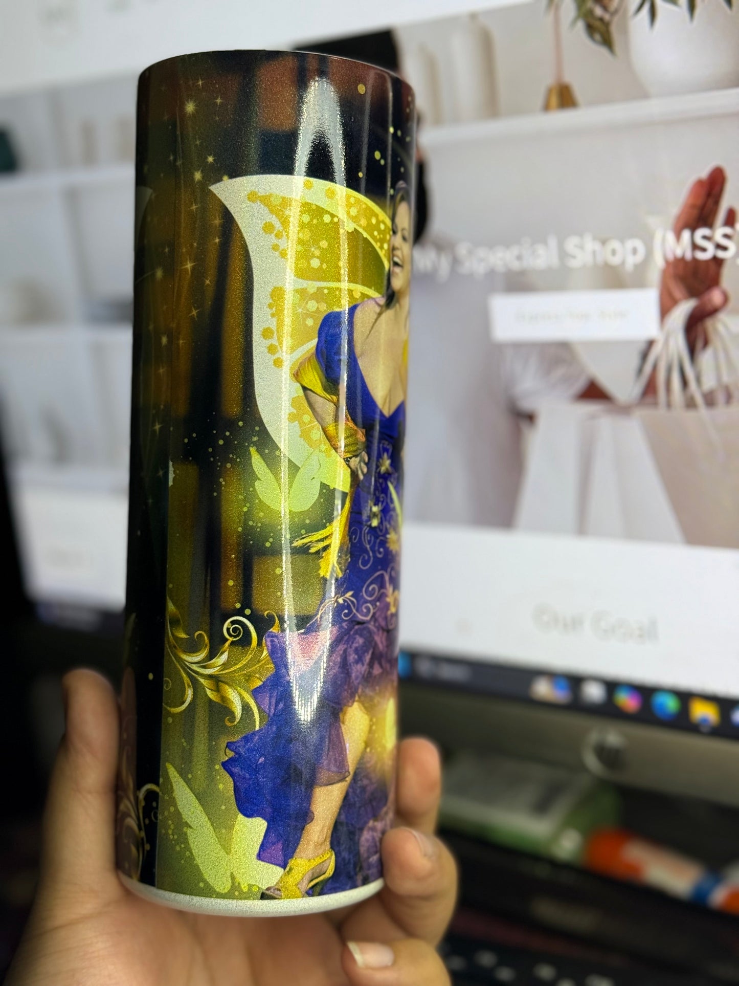 Jenni Rivera glitter Tumblr | La Jenni | La Diva | Mariposa | 20oz | sublimated (Copy) My Special Shop