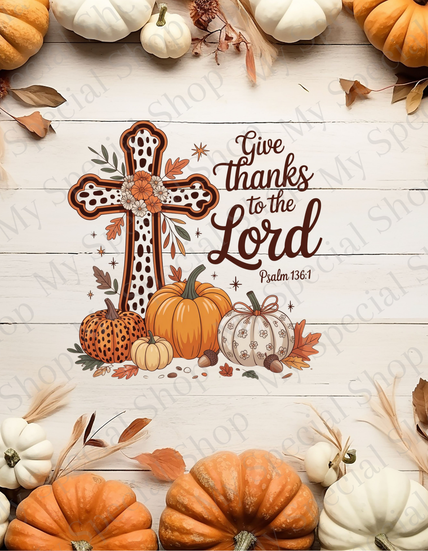 Give Thanks to the Lord Sweatshirt | Cross | Faith | Fall | Pumpkin | Soft style | Unisex My Special Shop