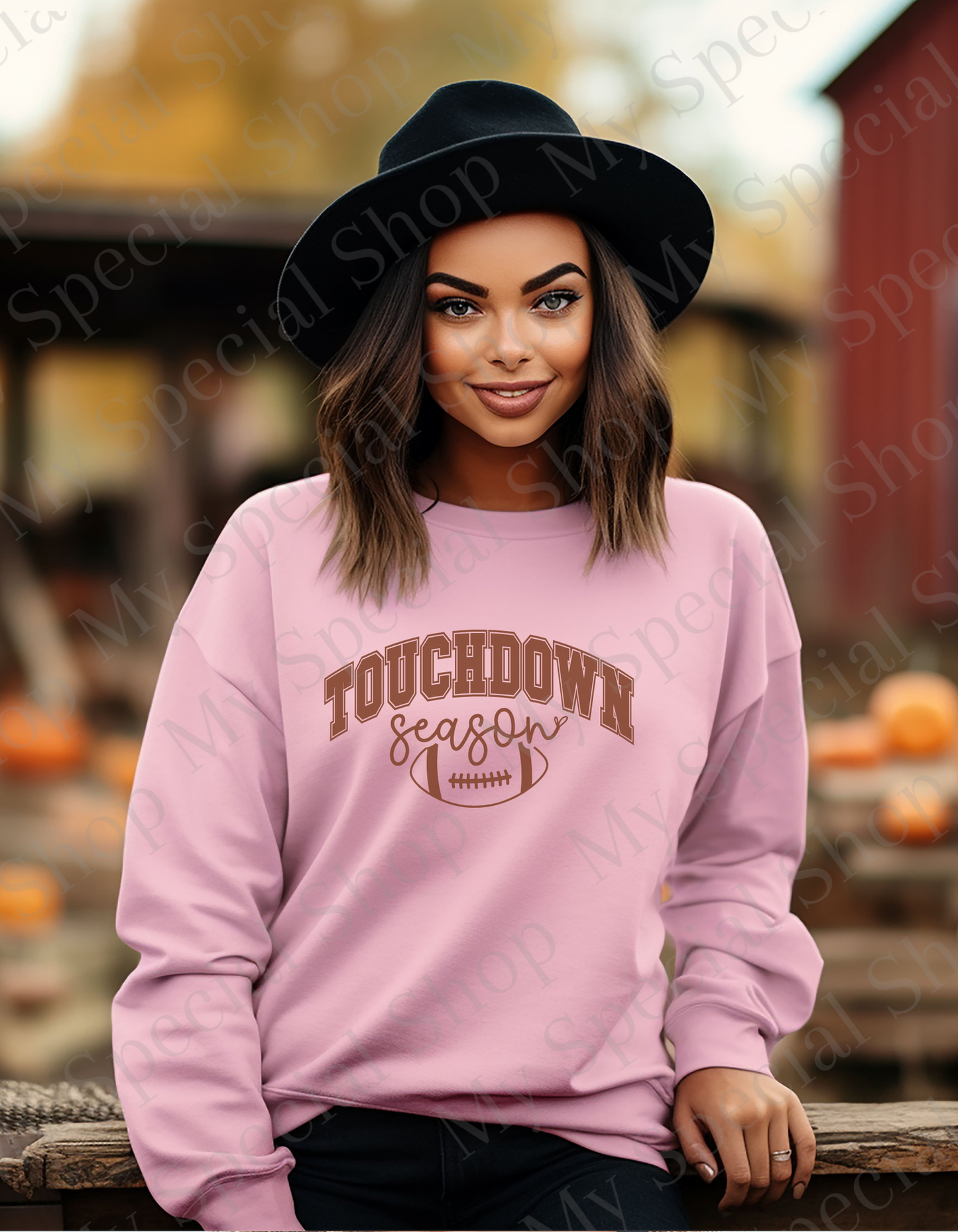 Touchdown Season Sweatshirt | Fall Football Crewneck | Cozy Pullover | Game Day | Brown Varsity Graphic | Game Day Outfit | Unisex My Special Shop