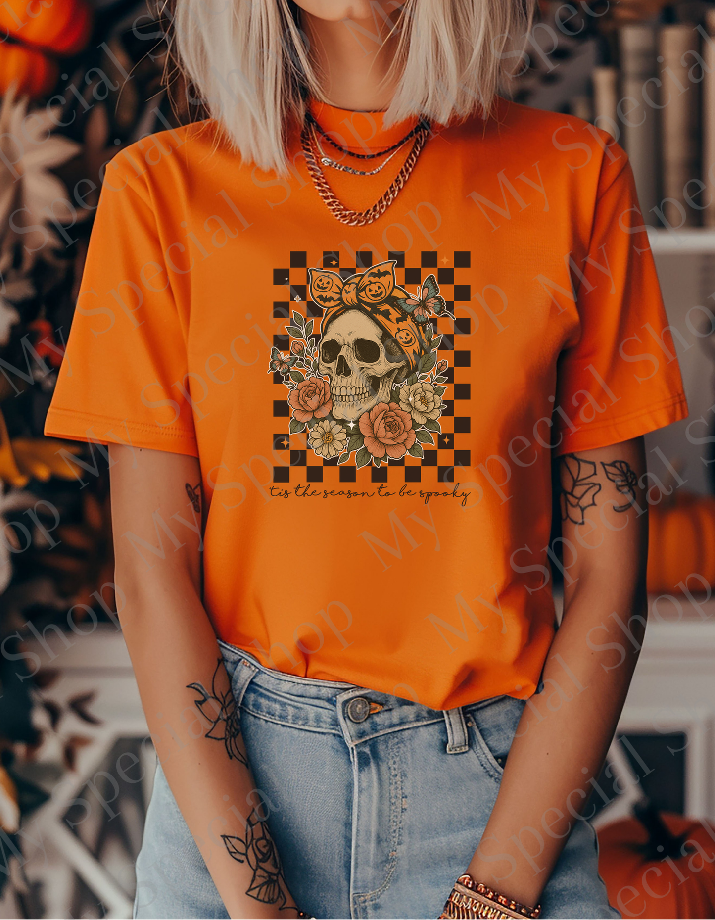 Squad Ghouls Shirt | Cute Ghost Girl Halloween Tee | Pumpkin | Bella + Canvas | Unisex (Copy) My Special Shop