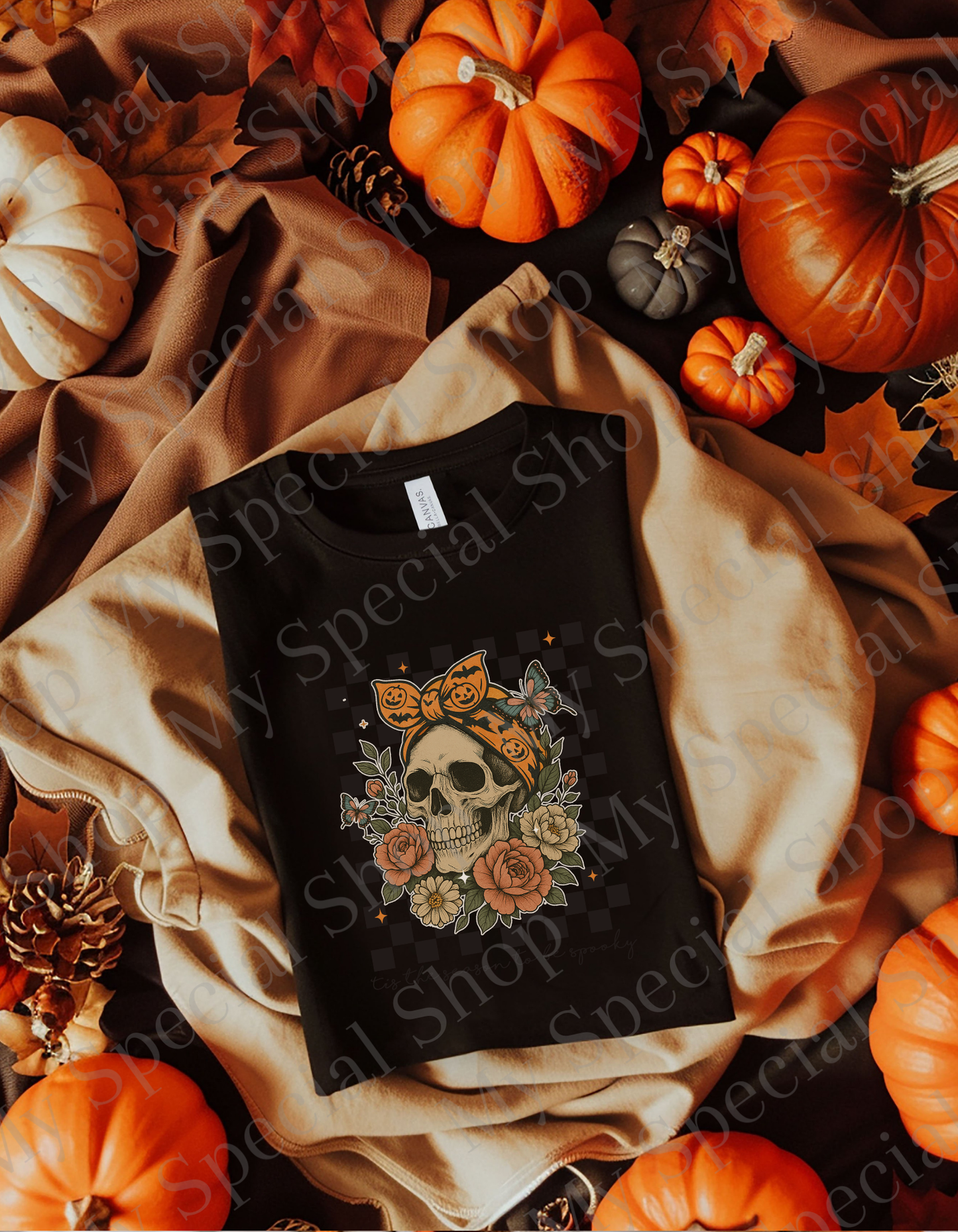Squad Ghouls Shirt | Cute Ghost Girl Halloween Tee | Pumpkin | Bella + Canvas | Unisex (Copy) My Special Shop