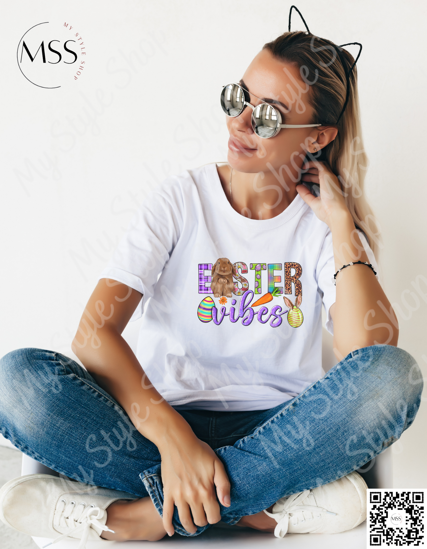 Easter Vibes | Easter Basket | Easter Bunny | Retro | Sublimated | Polyester | Cotton Feel | Unisex My Style Shop