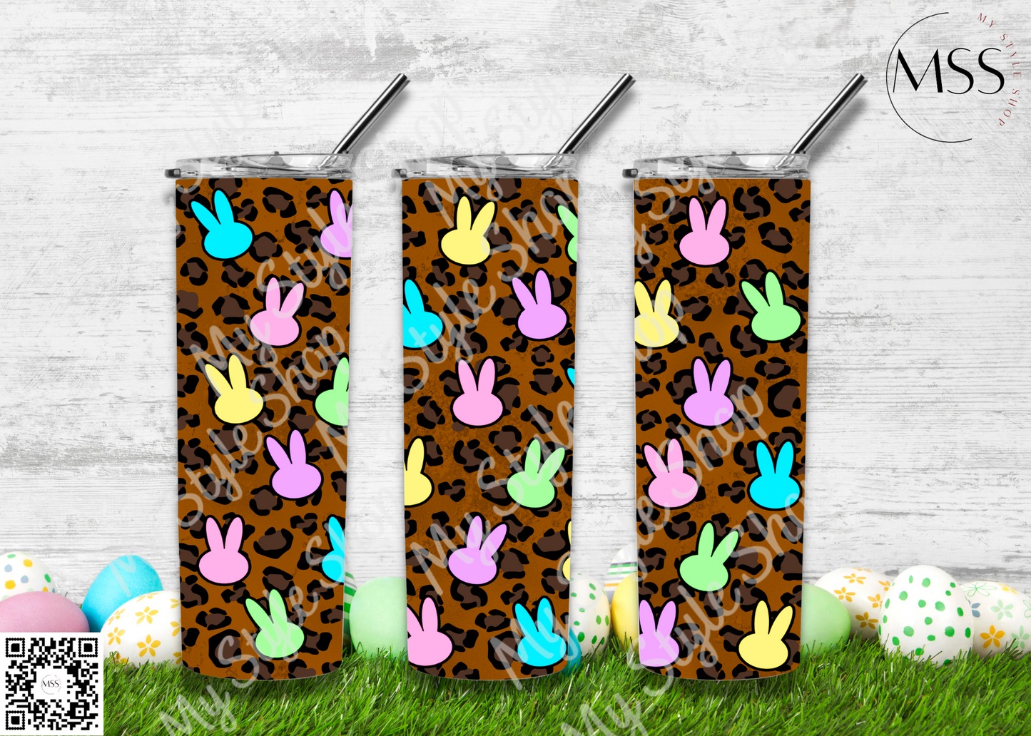 Easter pattern #3| Bunny | 20oz | Skinny | Straight | Rabbit | Sublimated | Colorful | leopard | Mystyleshop