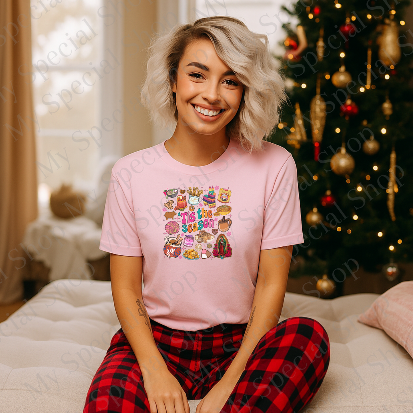 Tis The Season Mexican Christmas Shirt | Latina Holiday Tee | Tamales Pan Dulce Champurrado Shirt | Fiesta Navidad Shirt My Special Shop