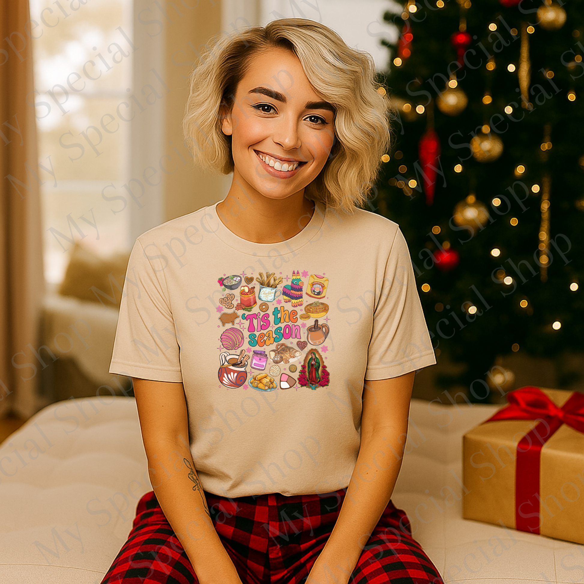 Tis The Season Mexican Christmas Shirt | Latina Holiday Tee | Tamales Pan Dulce Champurrado Shirt | Fiesta Navidad Shirt My Special Shop