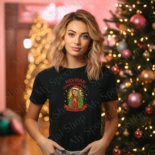Navidad Guadalupana Virgen Mary Christmas Shirt | La Virgen de Guadalupe Holiday Tee | Hispanic Faith & Family Christmas Gift My Special Shop