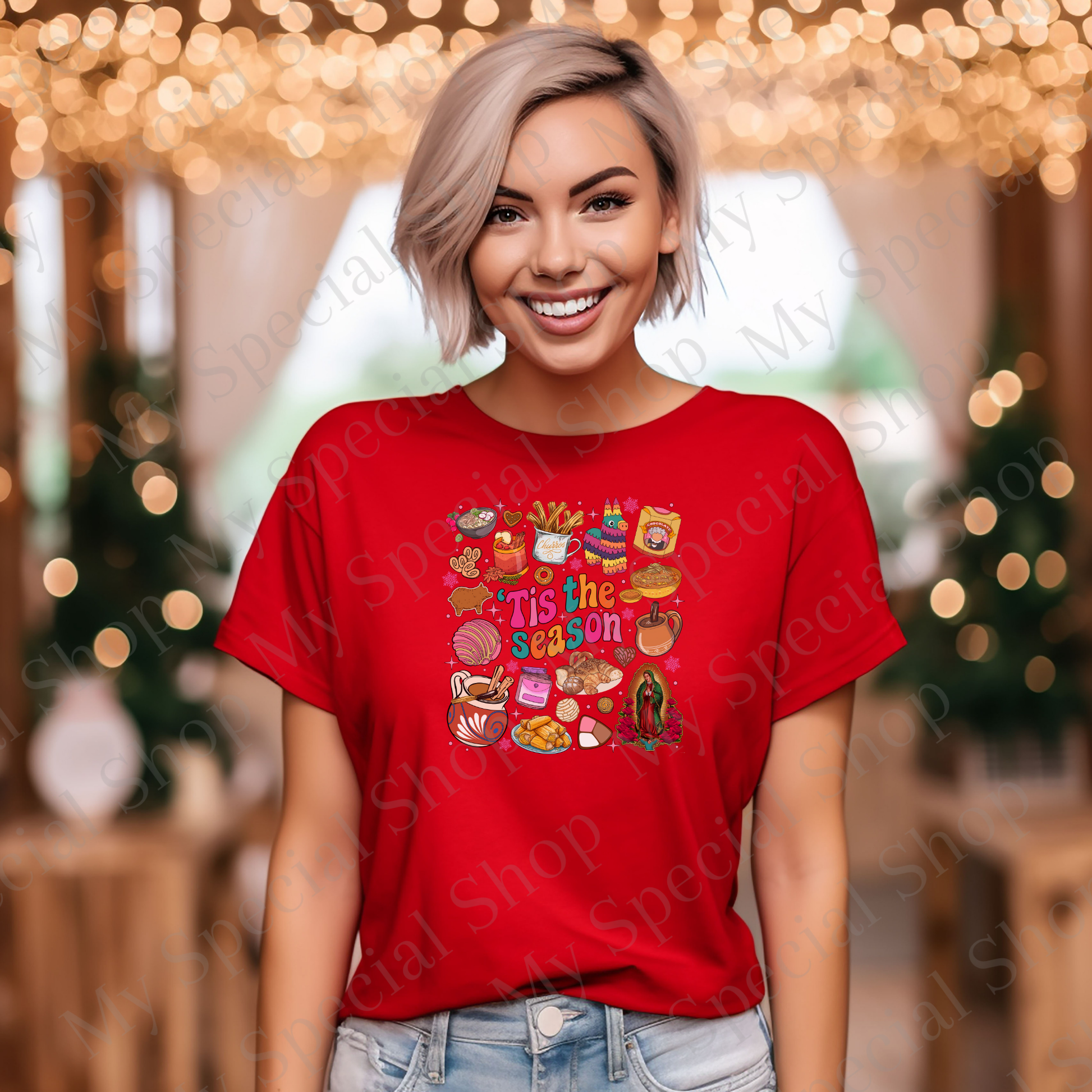 Tis The Season Mexican Christmas Shirt | Latina Holiday Tee | Tamales Pan Dulce Champurrado Shirt | Fiesta Navidad Shirt My Special Shop