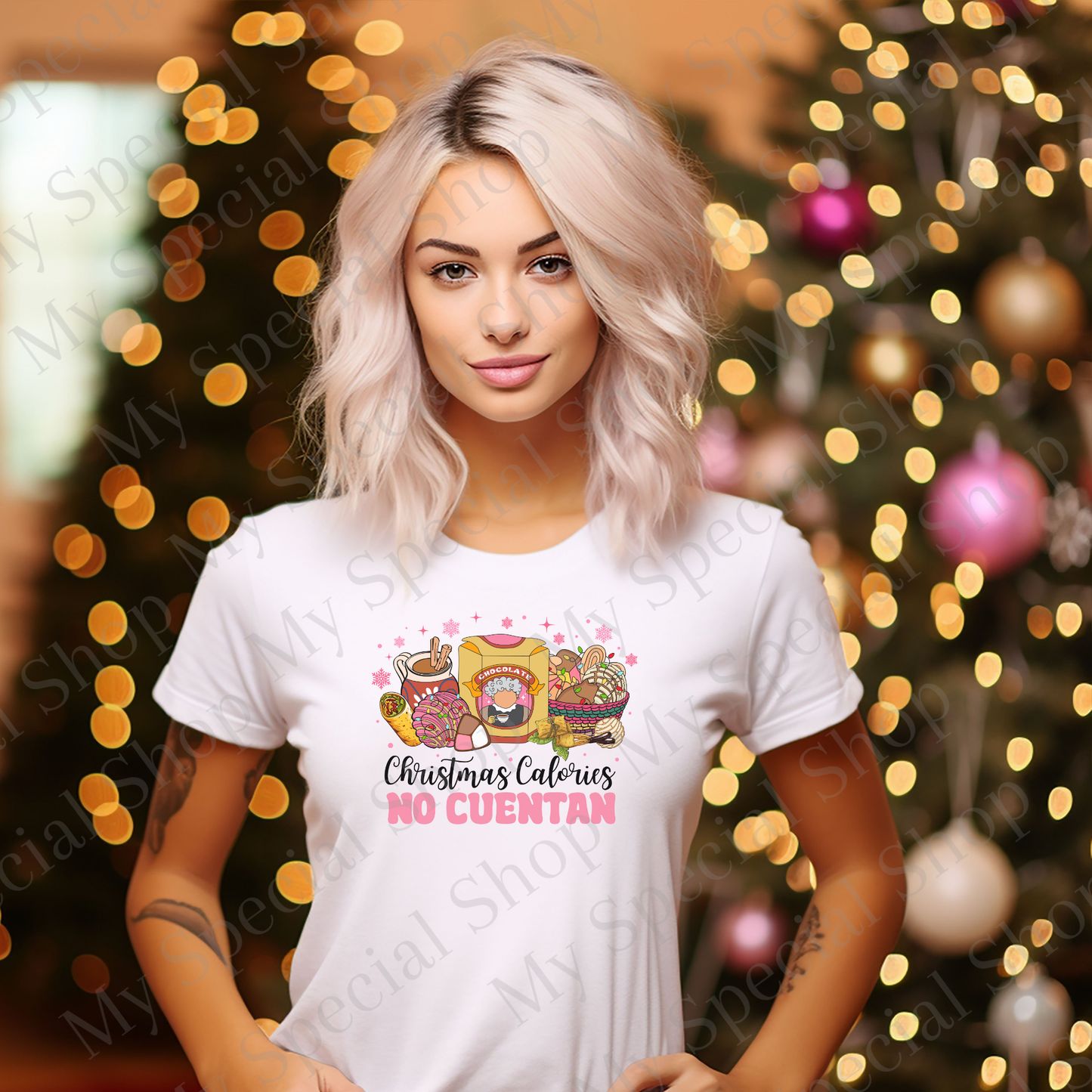 Christmas Calories No Cuentan Shirt | Funny Latino Christmas Tee | Pan Dulce & Abuelita Chocolate Shirt | Navidad Humor Shirt My Special Shop