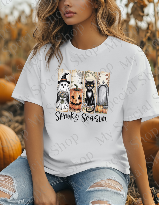 Spooky Season PNG – Cute Halloween Ghost | Pumpkin | Cat & Grave | Bella + Canvas | Unisex My Special Shop