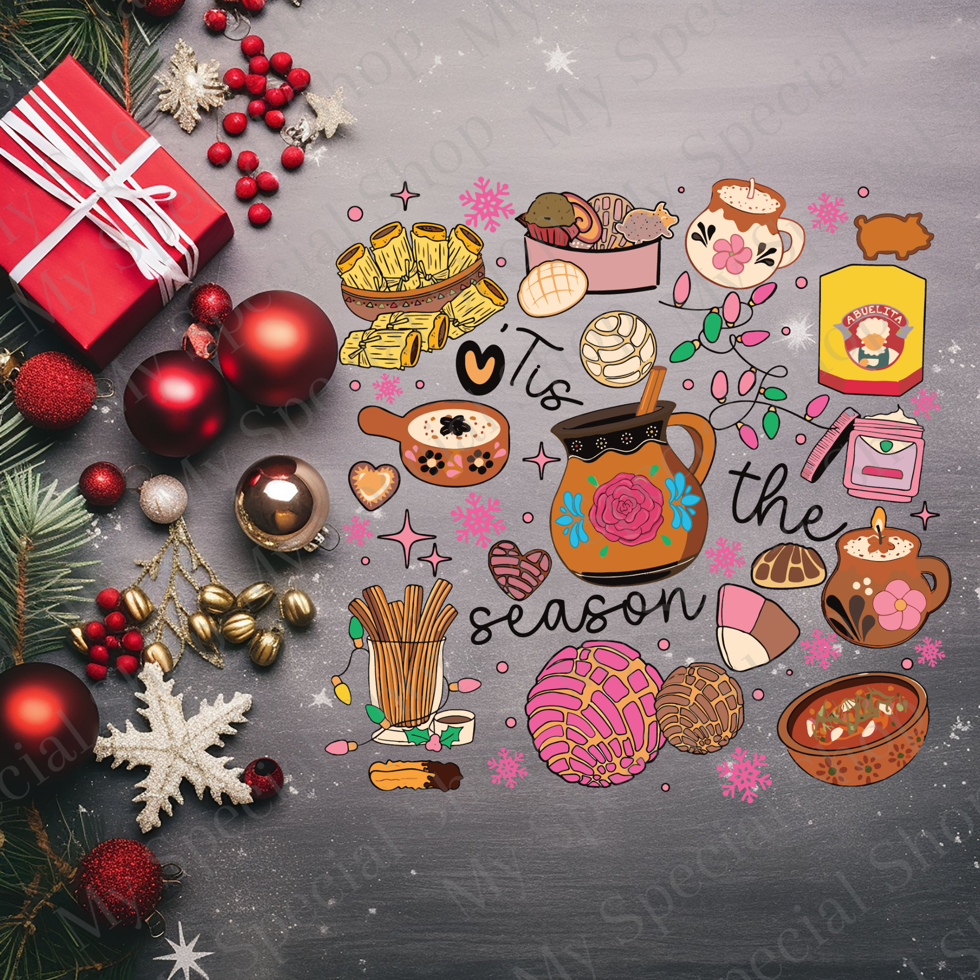 #2 Tis The Season Mexican Christmas Shirt | Tamales Pan Dulce Champurrado Tee | Latina Holiday Shirt | Navidad Mexicana Outfit My Special Shop