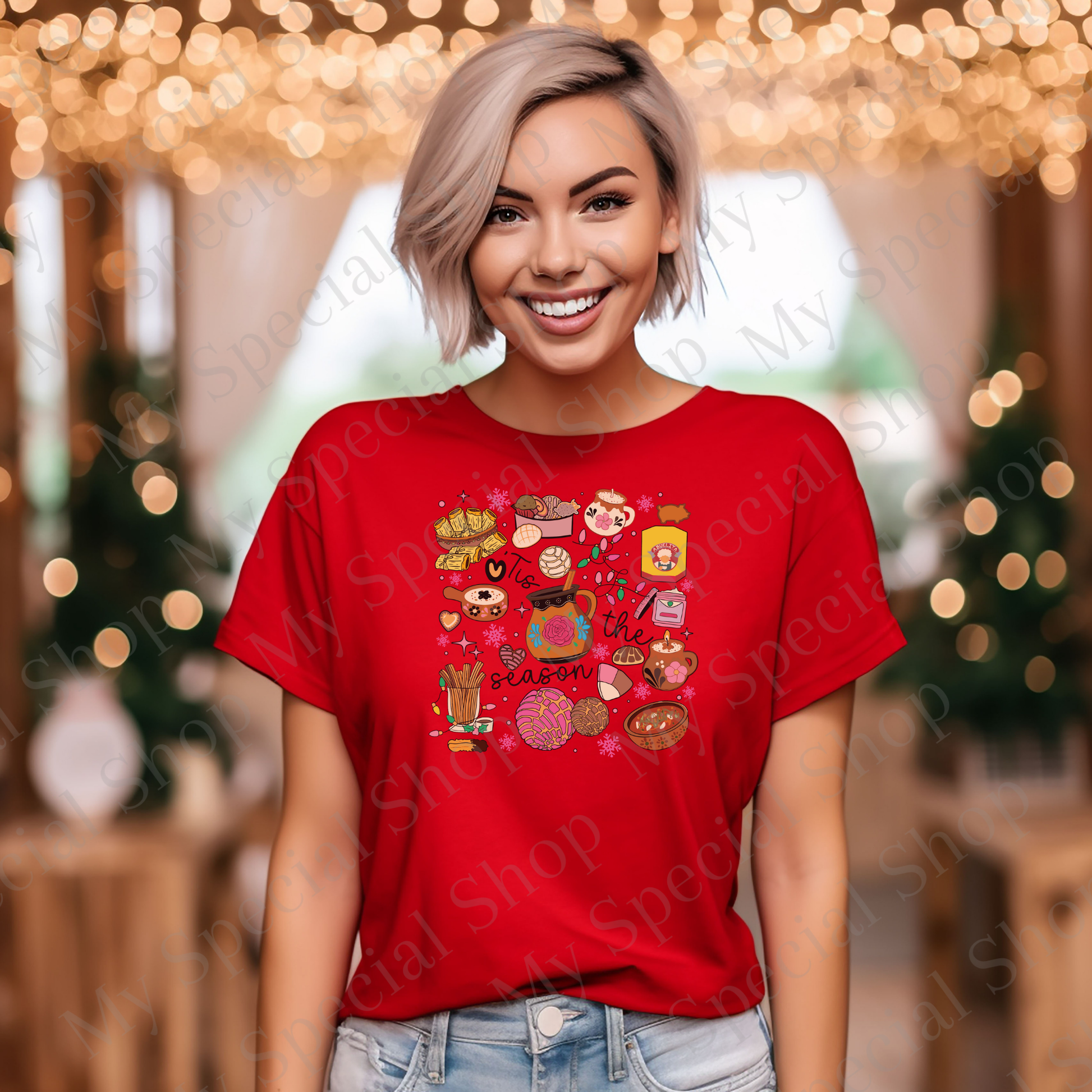 #2 Tis The Season Mexican Christmas Shirt | Tamales Pan Dulce Champurrado Tee | Latina Holiday Shirt | Navidad Mexicana Outfit My Special Shop