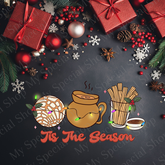 Tis The Season Mexican Christmas Shirt | Pan Dulce Churros Champurrado Tee | Latino Holiday Shirt | Navidad Mexicana Outfit My Special Shop