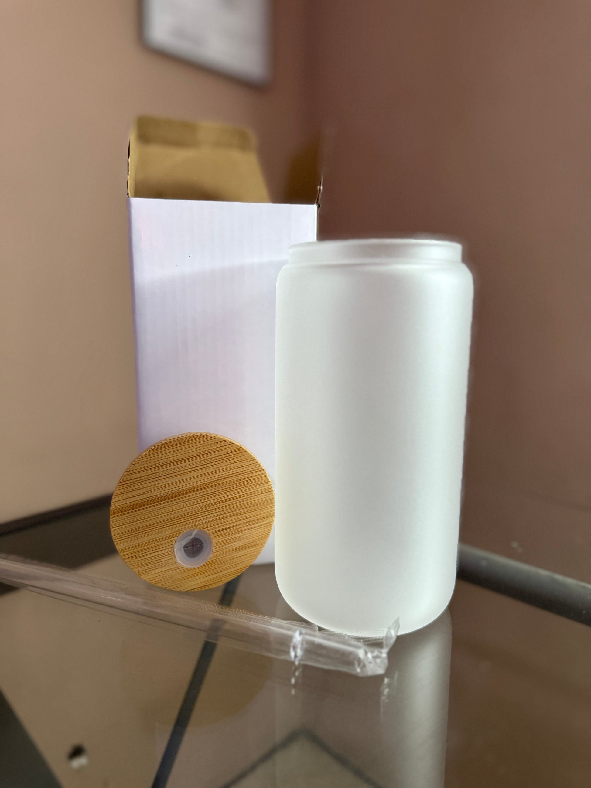 16oz Frosted Glass Sublimation Tumbler | Ready for Your Custom Designs | Personalize | Gift My Special Shop