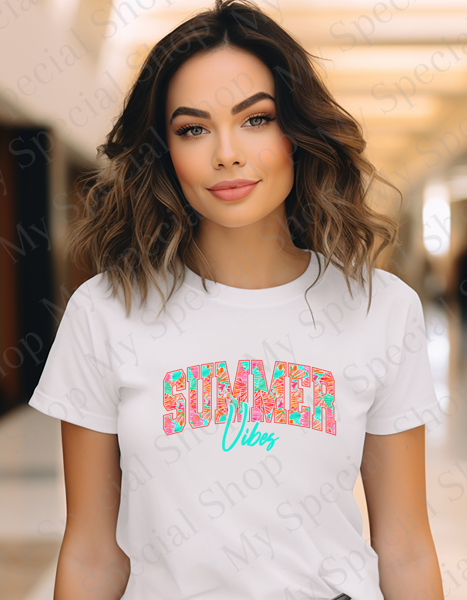 Summer Vibe #2 | Cotton | Summer time | Beach Vibe | Flower | Bright Color My Special Shop