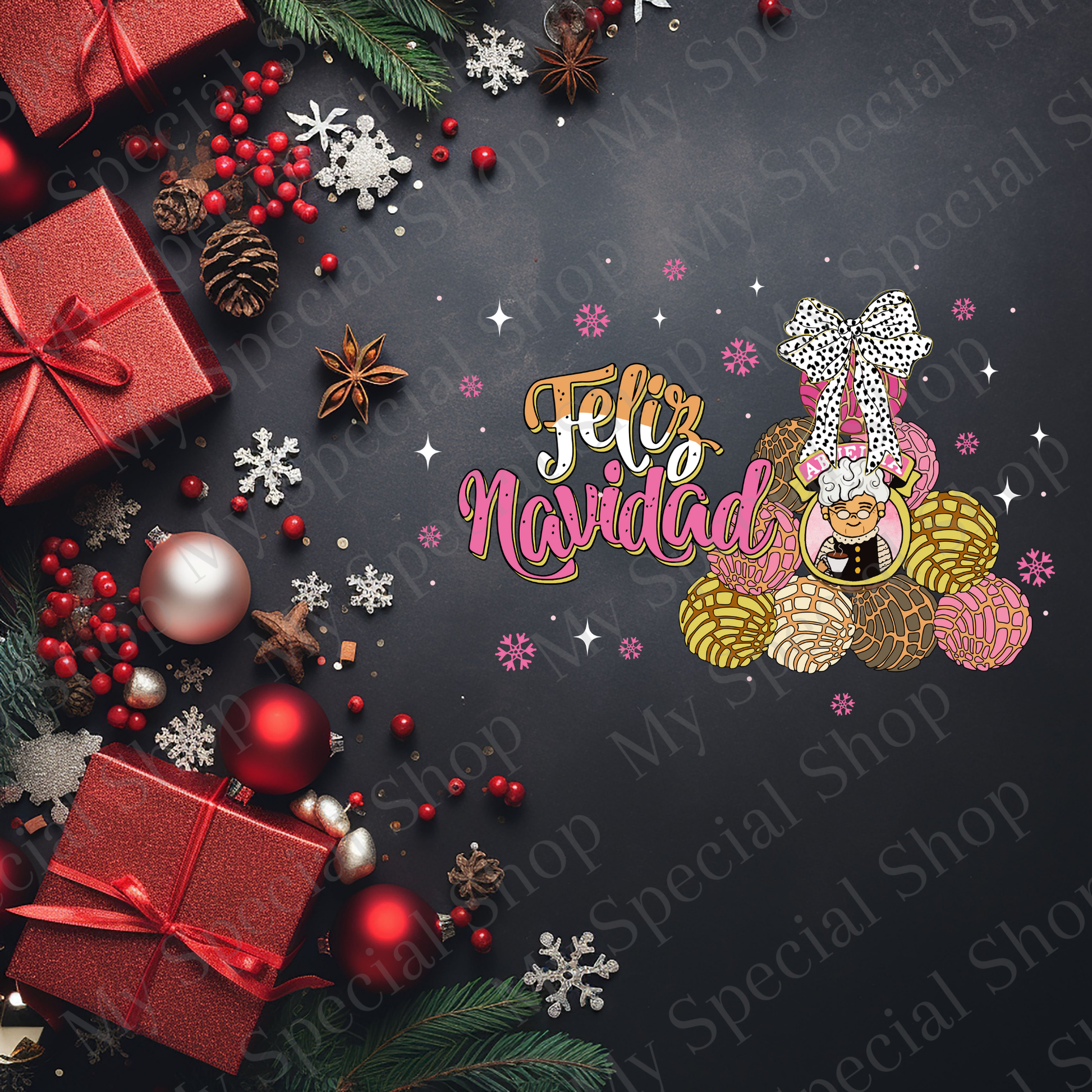 Feliz Navidad Pan Dulce Shirt | Mexican Christmas Shirt | Abuelita Concha Tee | Latino Holiday Outfit My Special Shop