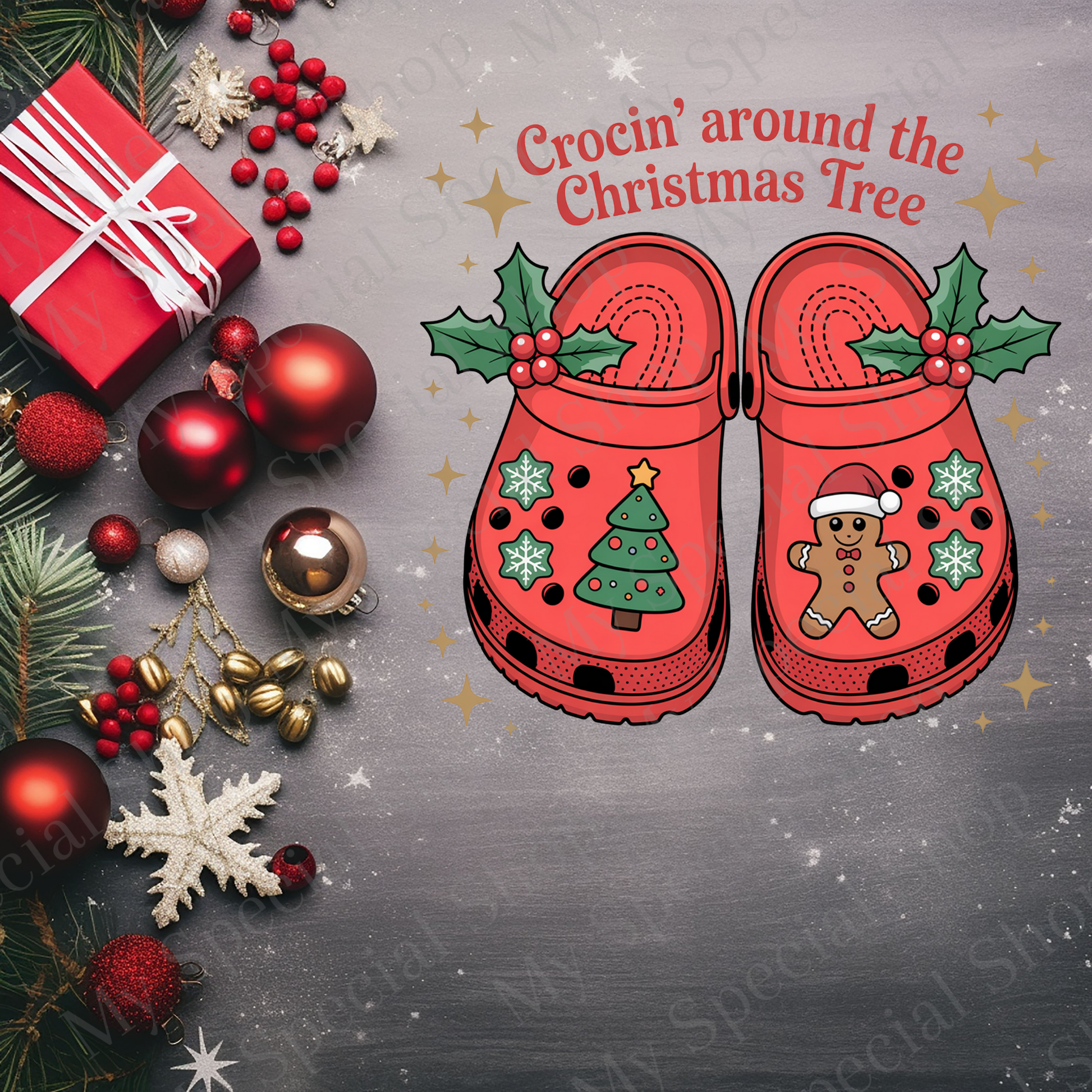 Crocin’ Around the Christmas Tree Shirt | Funny Croc Christmas Tee | Holiday Crocs Lover Gift Shirt My Special Shop