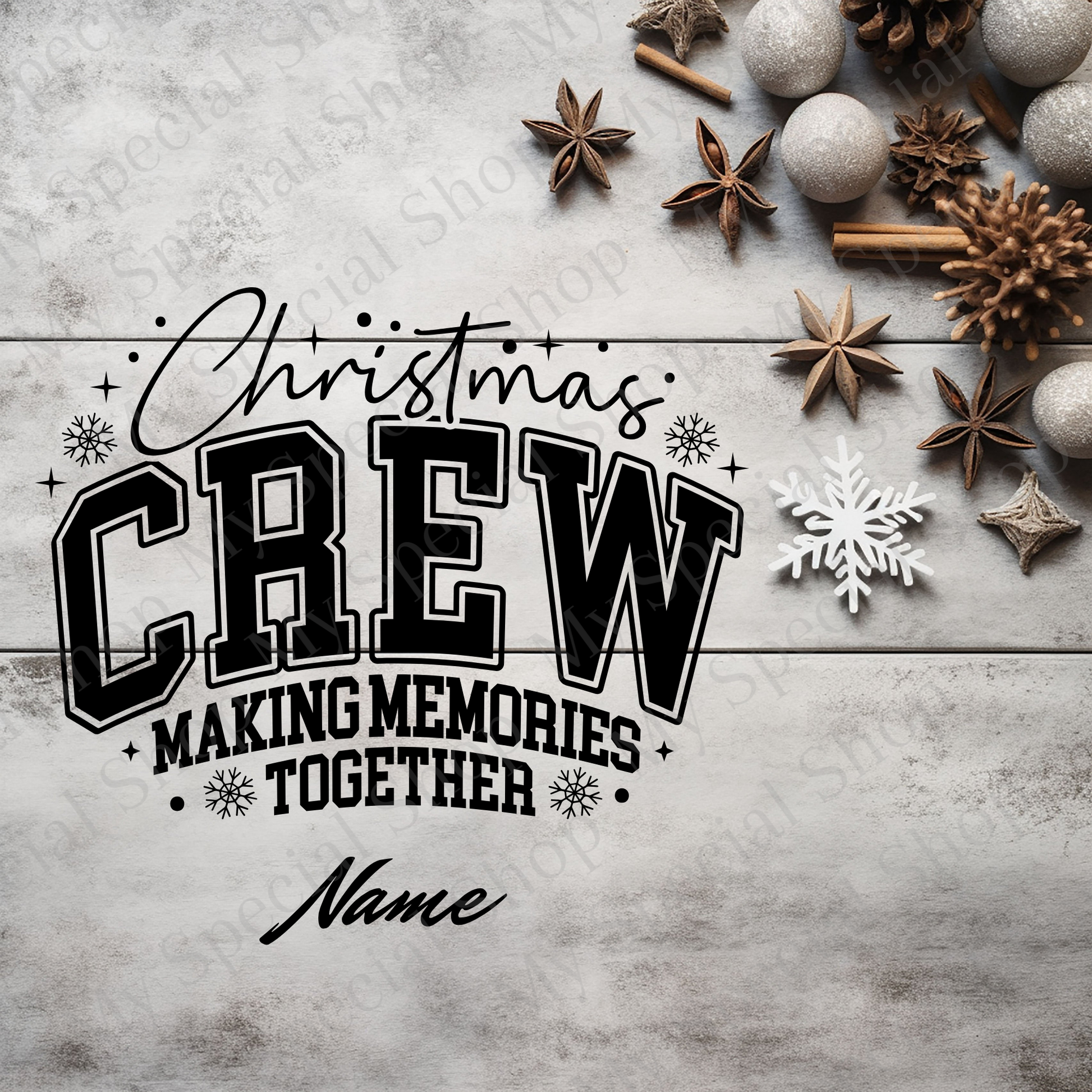 Personalized Christmas Crew Shirt | Custom Family Christmas Shirts | Matching Holiday Outfit – Add Your Name My Special Shop