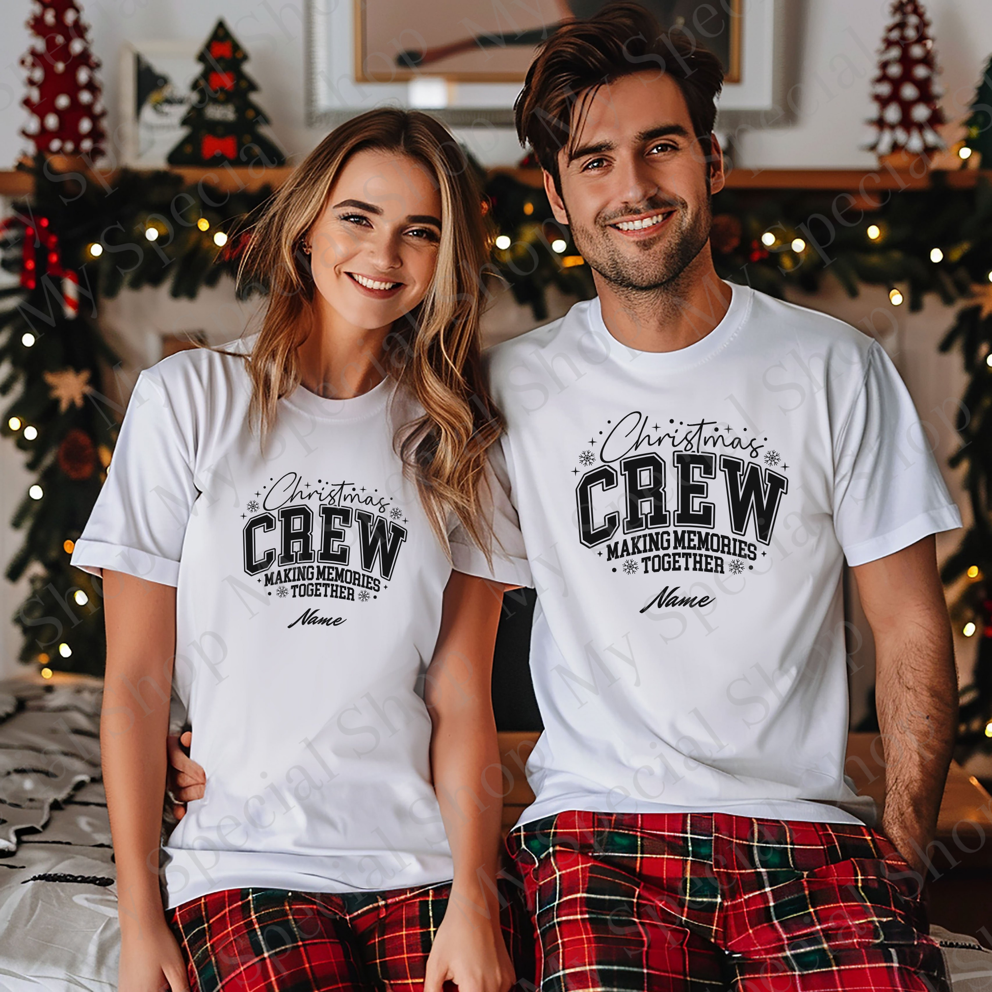 Personalized Christmas Crew Shirt | Custom Family Christmas Shirts | Matching Holiday Outfit – Add Your Name My Special Shop