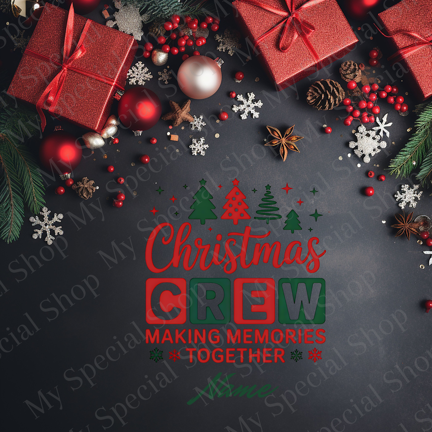 Family Christmas Crew Matching Shirts | Custom Name Holiday Outfit | Personalized Adult & Youth Christmas Tees My Special Shop