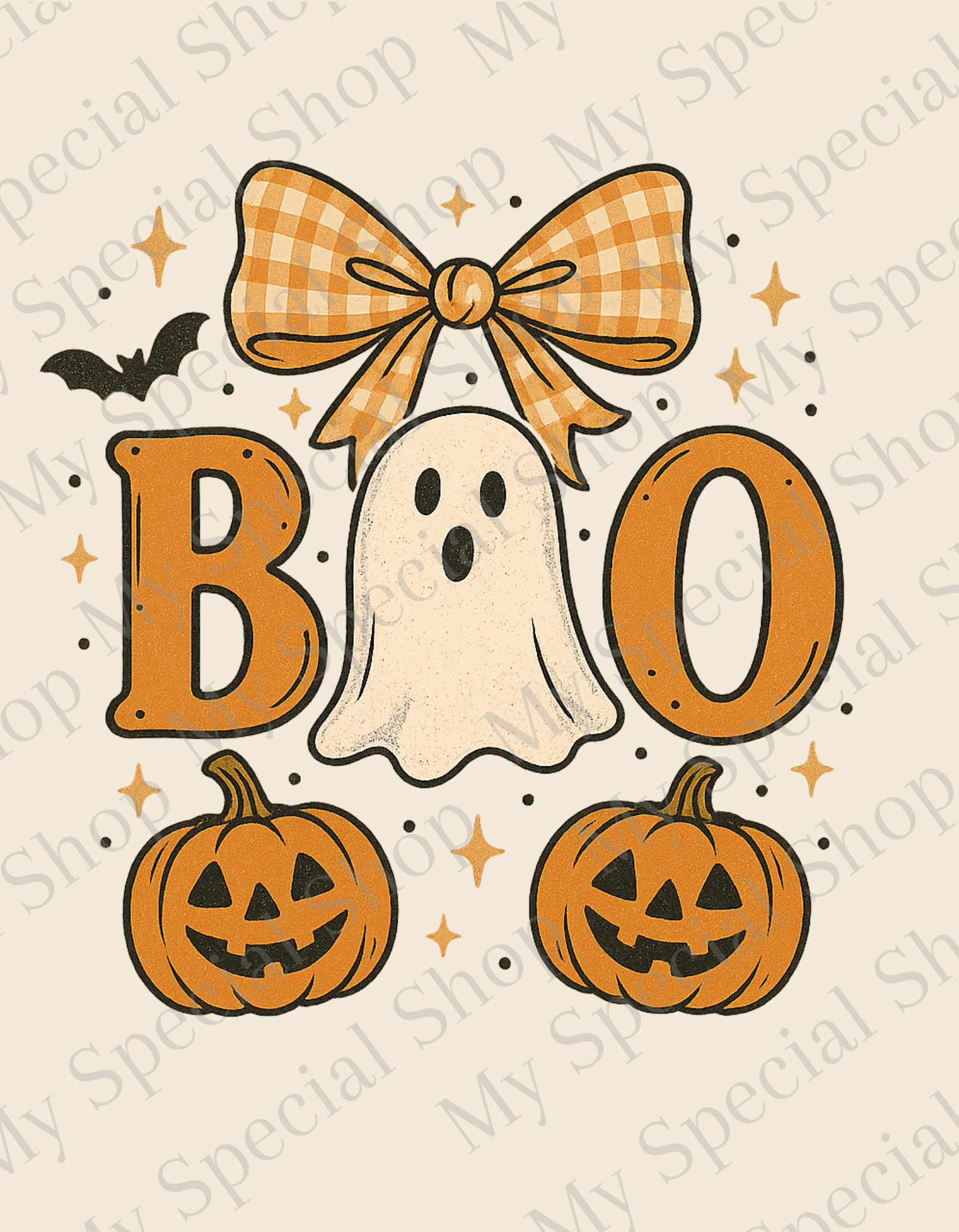BOO Coquette Ghost T-Shirt – Cute Halloween Tee with Bow and Bats | Bella Canvas | Softstyle | Unisex My Special Shop