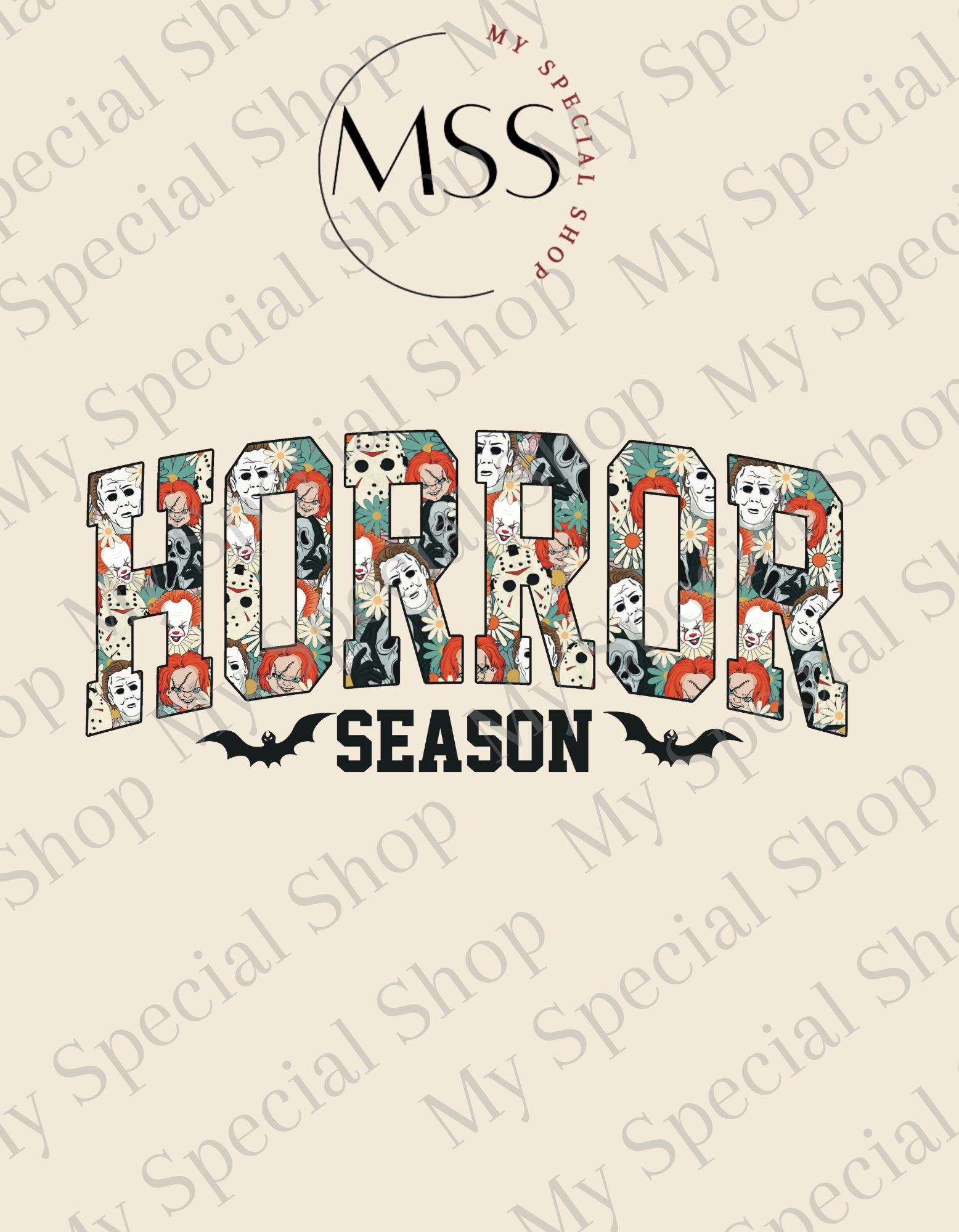 Horror Season | Floral Slasher Design | Halloween | Spooky | Iconic | Graphic Tee | | Bella Canvas | Soft style | Unisex My Special Shop