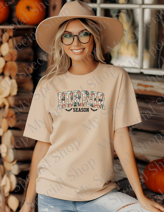 Horror Season | Floral Slasher Design | Halloween | Spooky | Iconic | Graphic Tee | | Bella Canvas | Soft style | Unisex My Special Shop