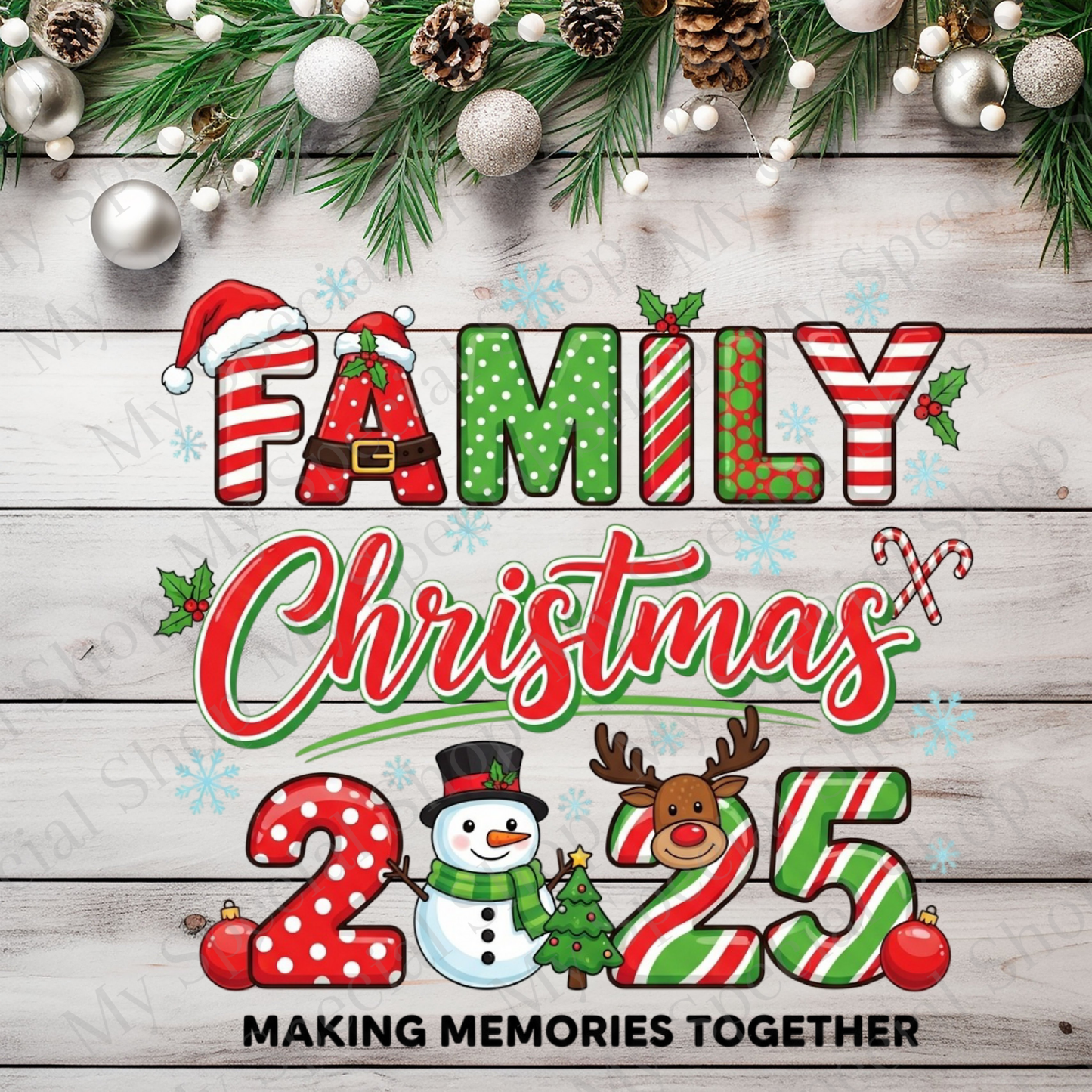 #2 Family Christmas 2025 Shirts | Matching Holiday Shirts | Making Memories Together | Snowman & Reindeer Design My Special Shop