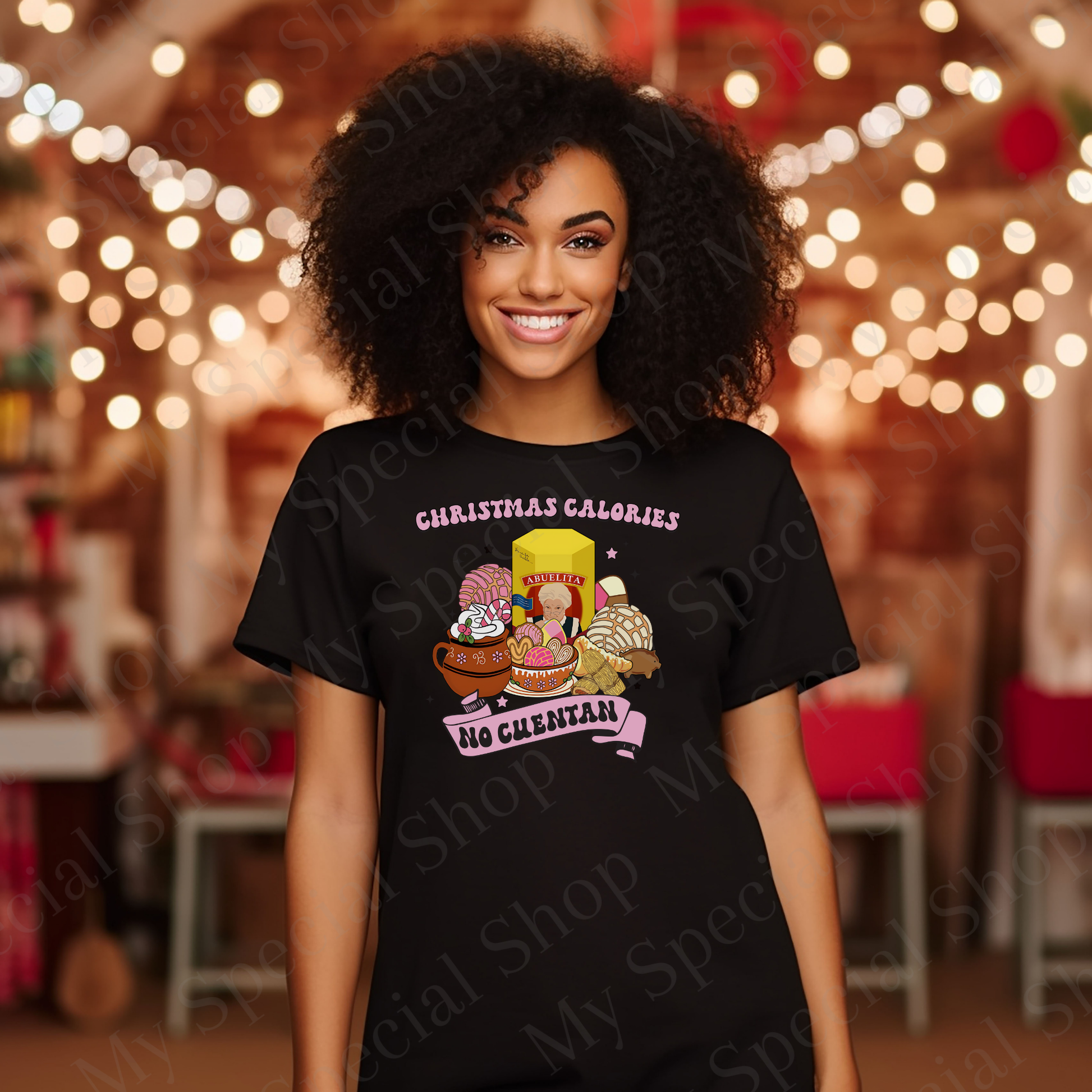 Abuelita Christmas Shirt or Sweatshirt | Cozy Latino Holiday Design | Pan Dulce, Tamales & Hot Chocolate Christmas Apparel My Special Shop