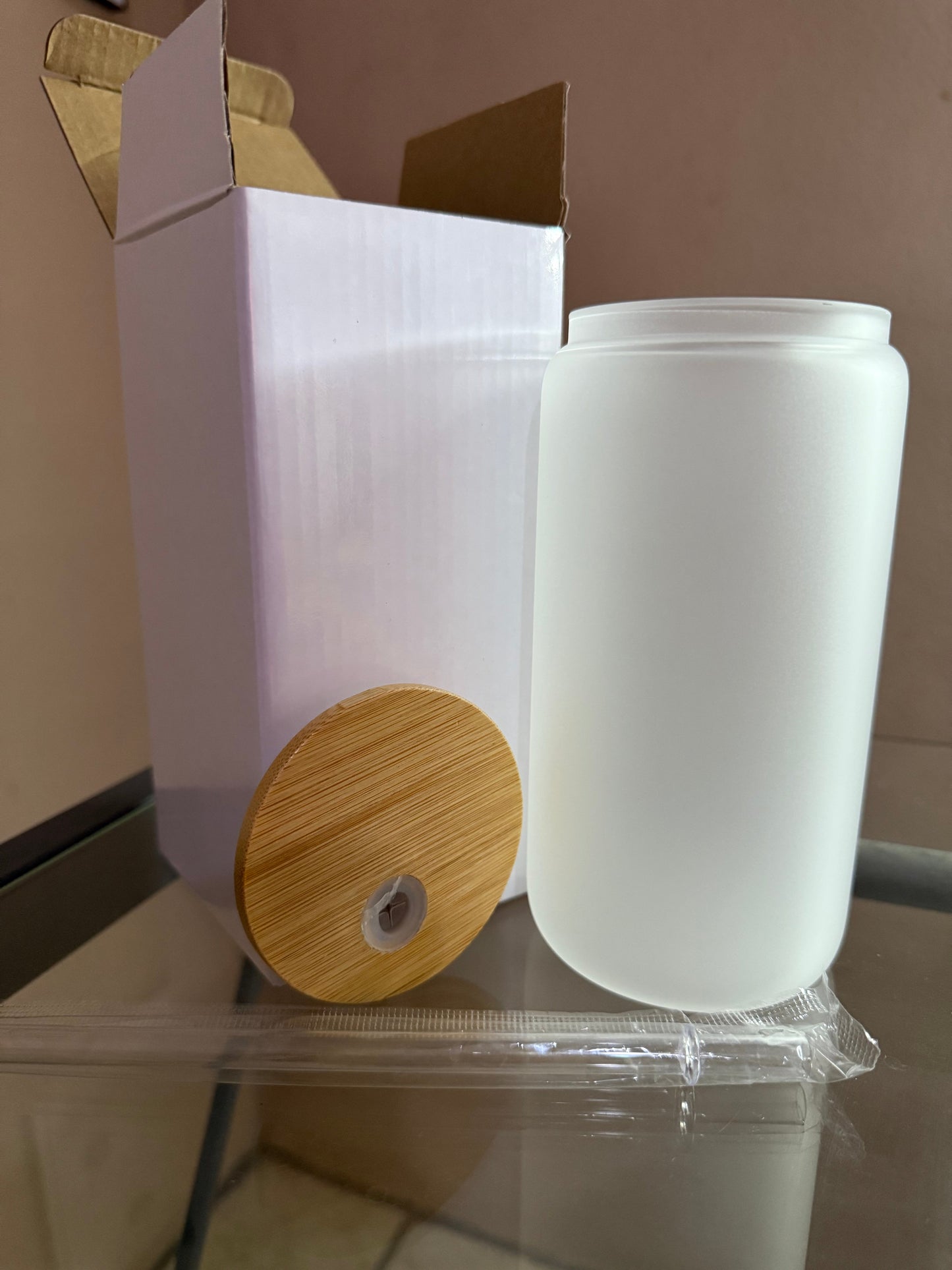 16oz Frosted Glass Sublimation Tumbler | Ready for Your Custom Designs | Personalize | Gift My Special Shop