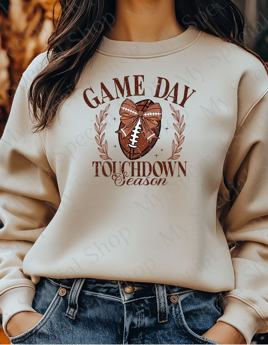 Game Day Touchdown Season Sweatshirt – Cozy Fall Football Pullover| Graphic Tee | Soft style | Unisex My Special Shop