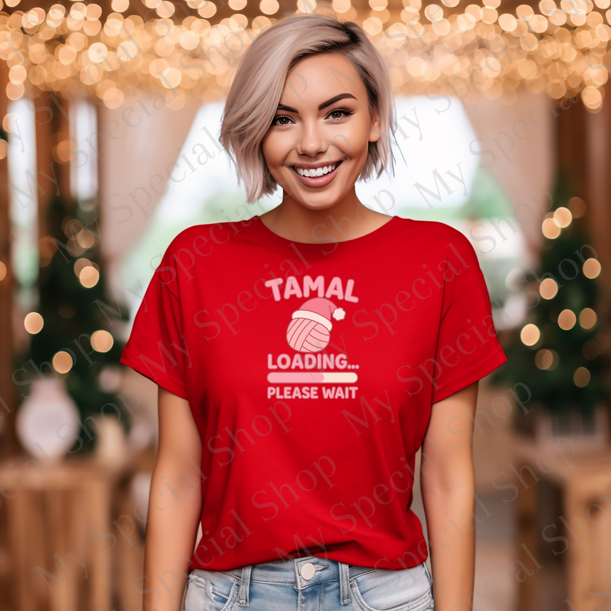 Tamal Loading Please Wait Shirt | Funny Hispanic Christmas Tee | Cute Mexican Holiday Shirt | Tamales Navidad Shirt My Special Shop