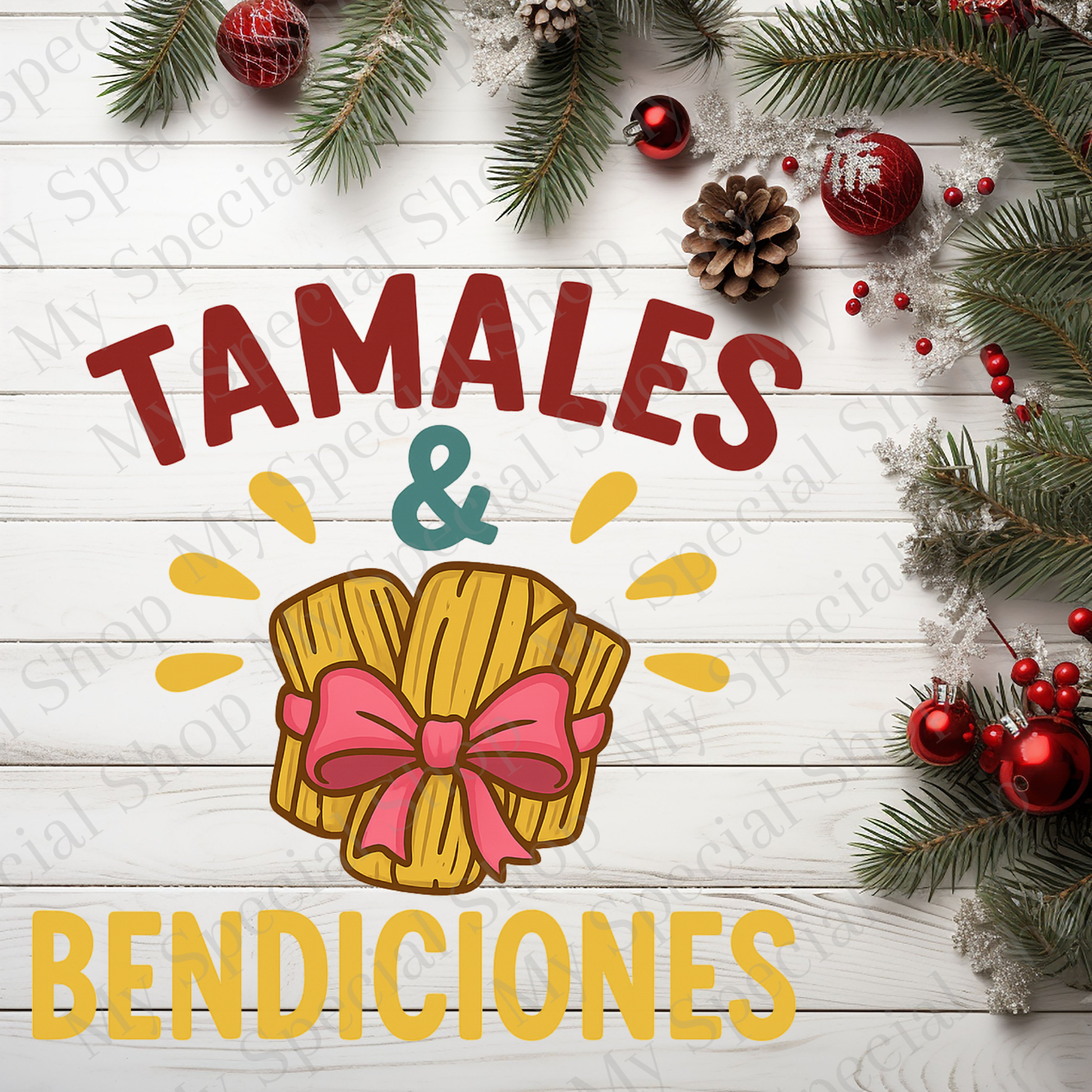 Tamales & Bendiciones Shirt | Hispanic Christmas Tee | Mexican Holiday Shirt | Latino Family Christmas Gift My Special Shop