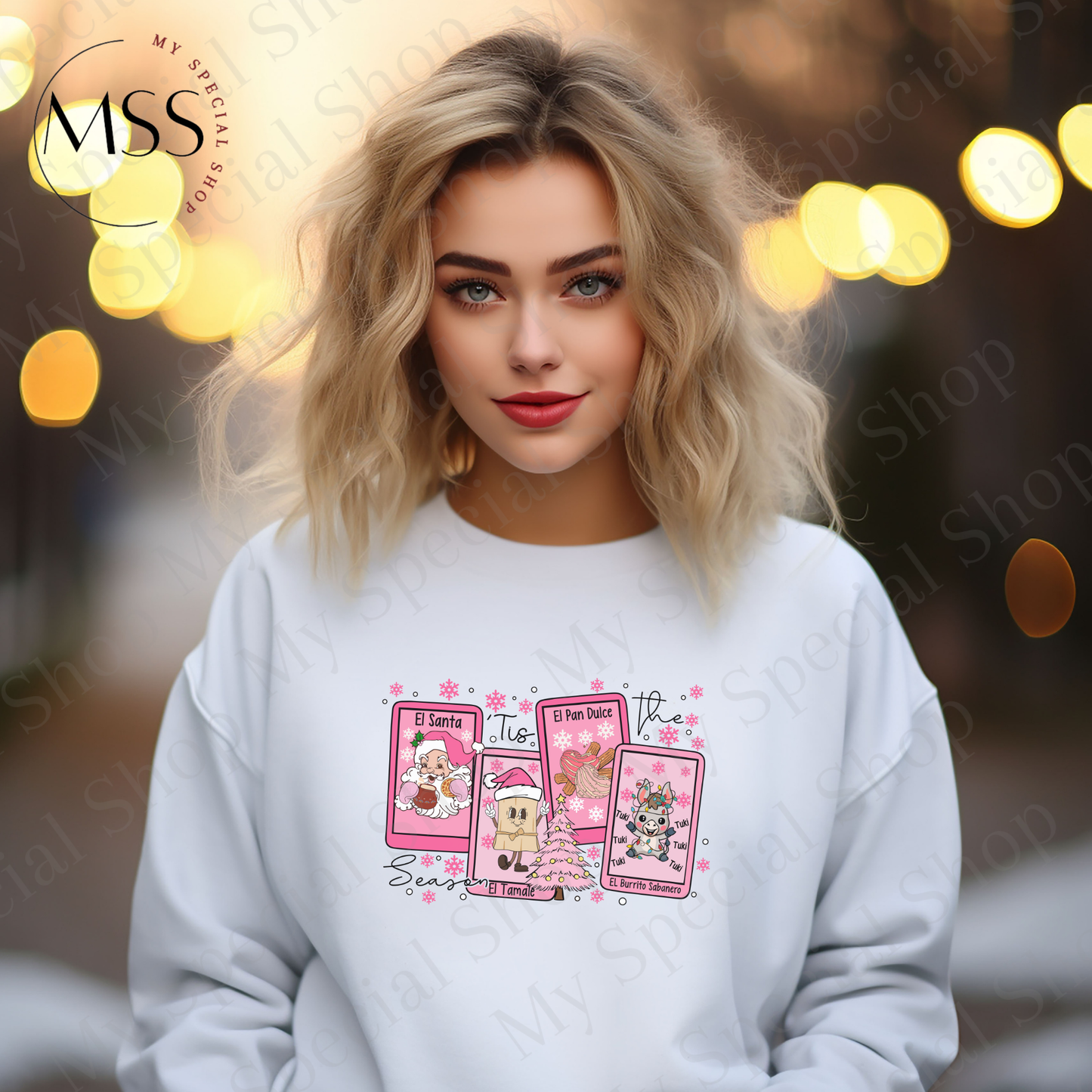 Lotería Navidad Shirt or Sweatshirt | El Santa El Tamal El Pan Dulce | Latino Christmas Design | Funny Bilingual Holiday Apparel My Special Shop