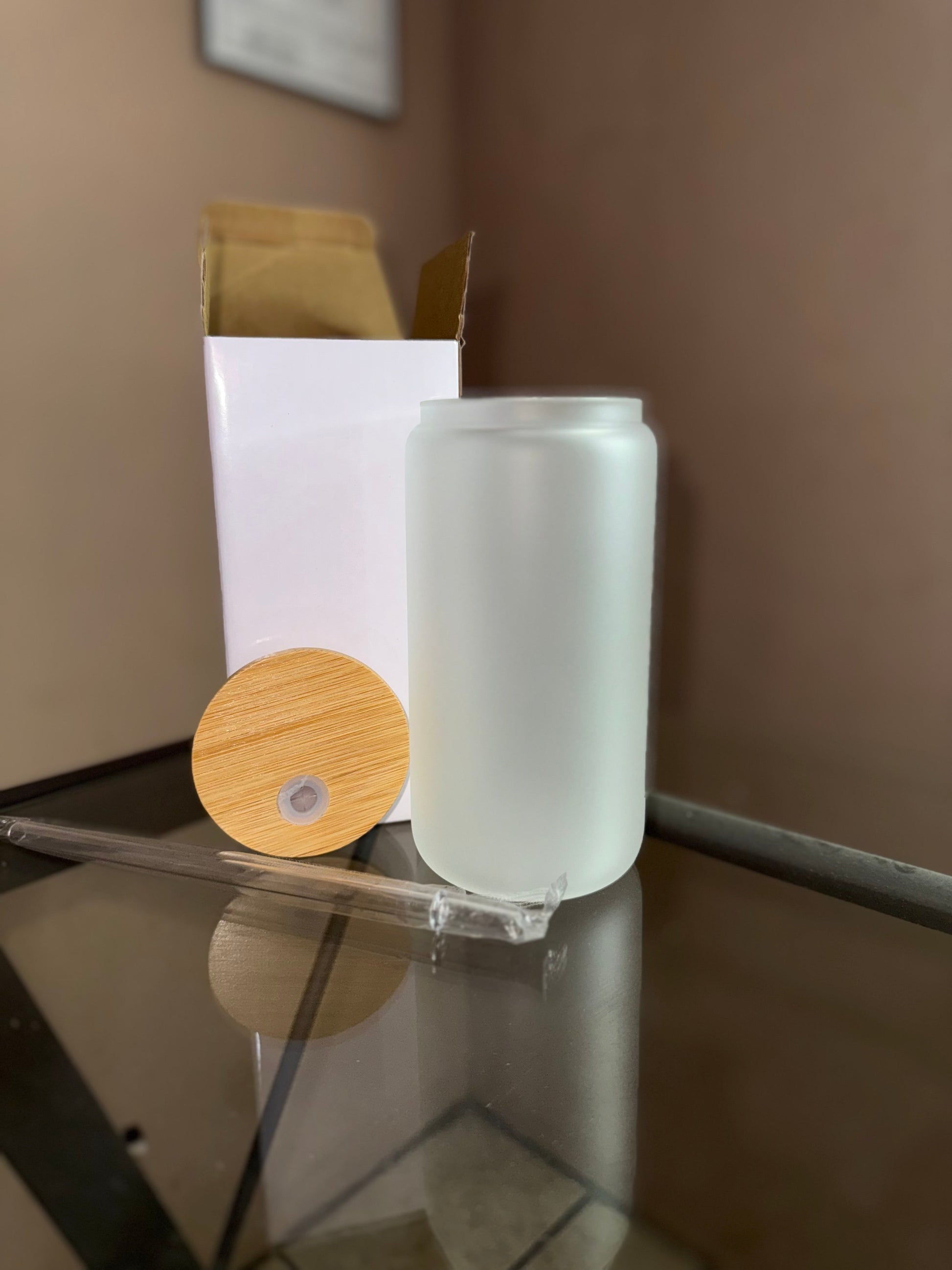 16oz Frosted Glass Sublimation Tumbler | Ready for Your Custom Designs | Personalize | Gift My Special Shop