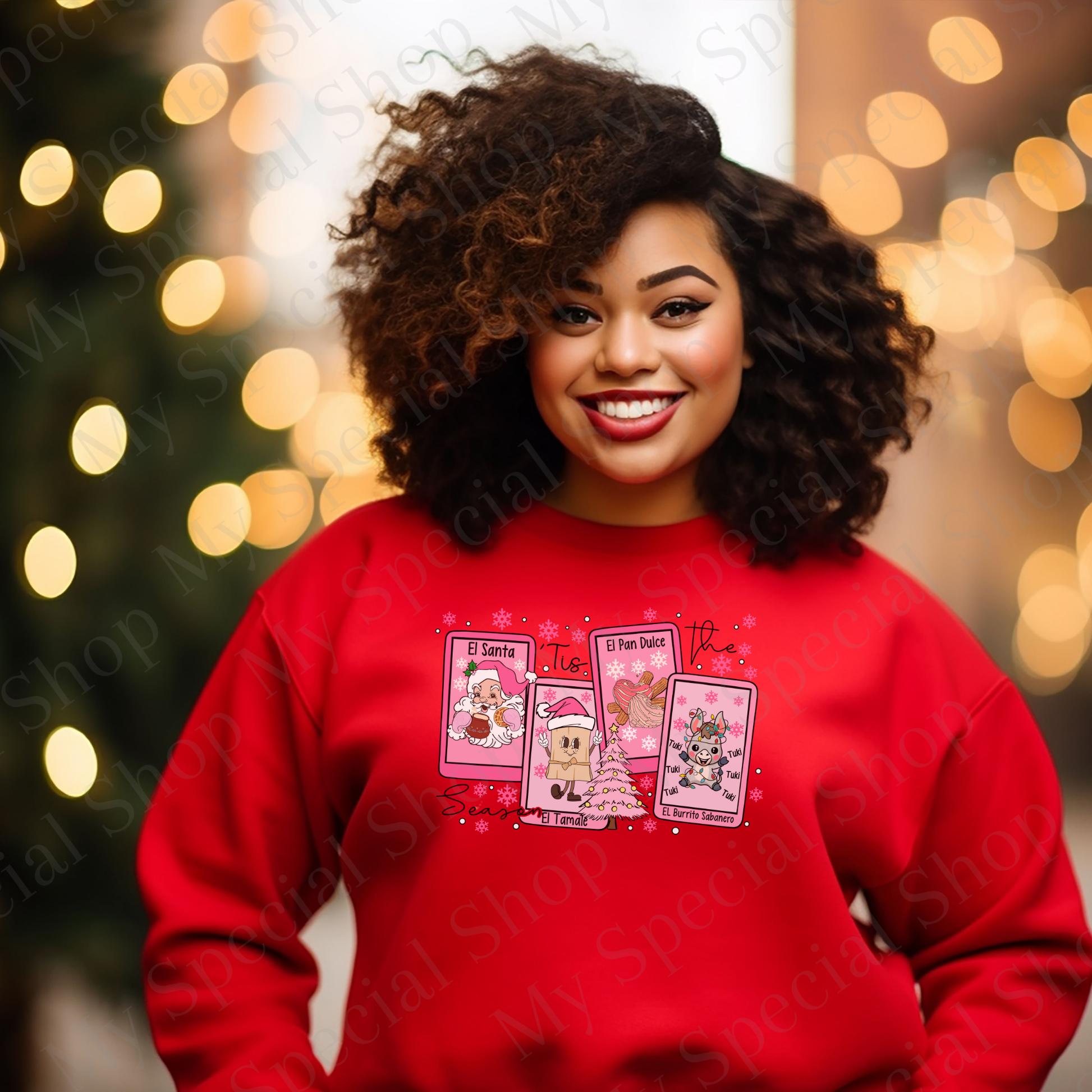 Lotería Navidad Shirt or Sweatshirt | El Santa El Tamal El Pan Dulce | Latino Christmas Design | Funny Bilingual Holiday Apparel My Special Shop