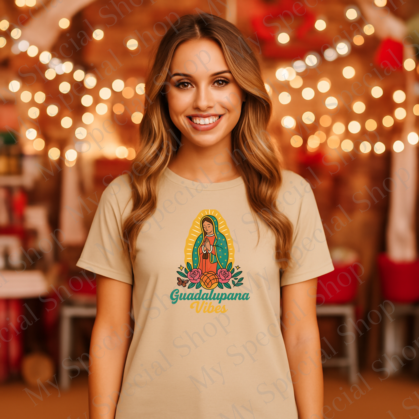 Guadalupana Vibes Shirt | Virgen de Guadalupe Tee | Mexican Faith & Culture Shirt | Latina Christmas & Guadalupe Day Gift My Special Shop