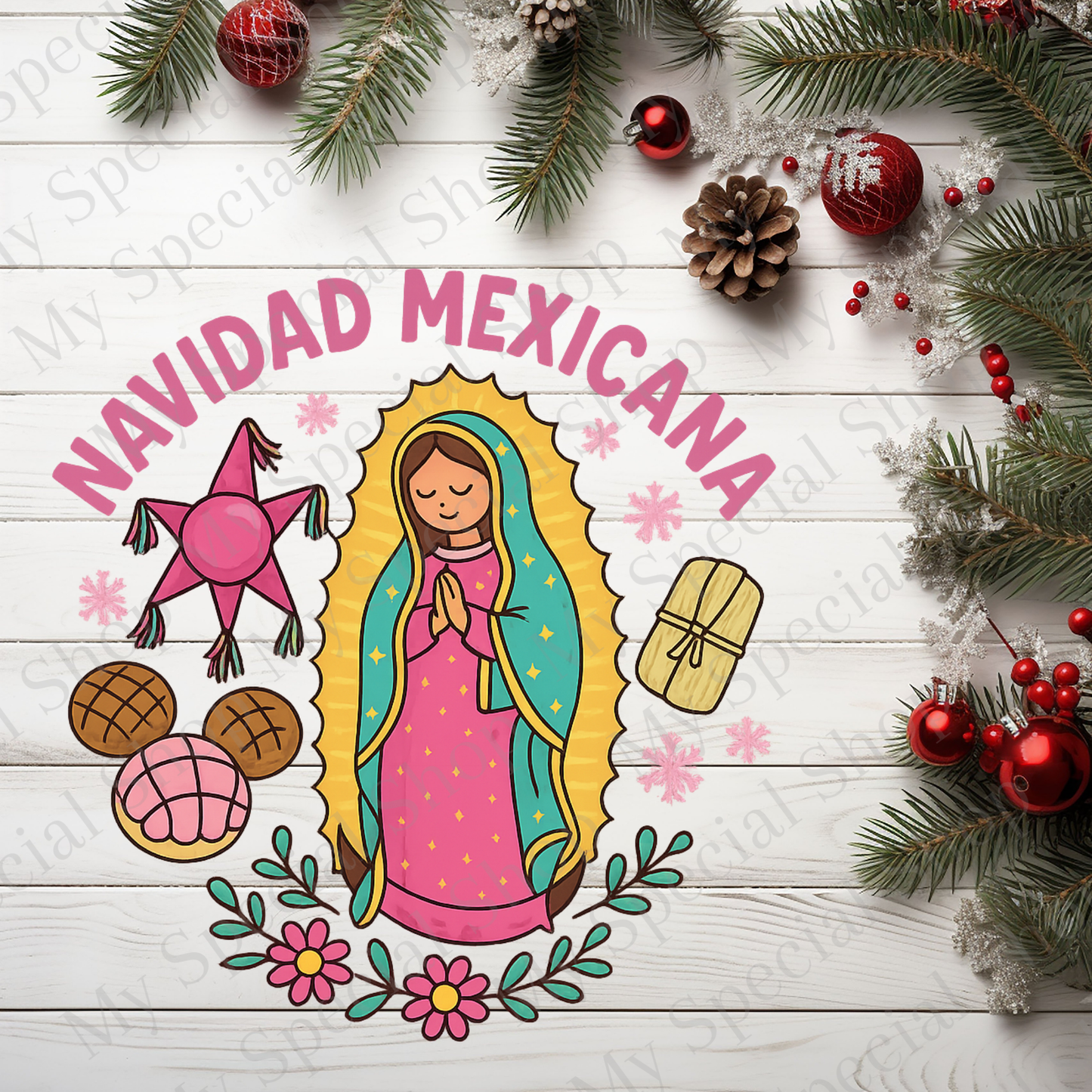 Navidad Mexicana Shirt | Virgen de Guadalupe Christmas Tee | Mexican Holiday Shirt | Latina Faith & Culture Christmas Gift My Special Shop